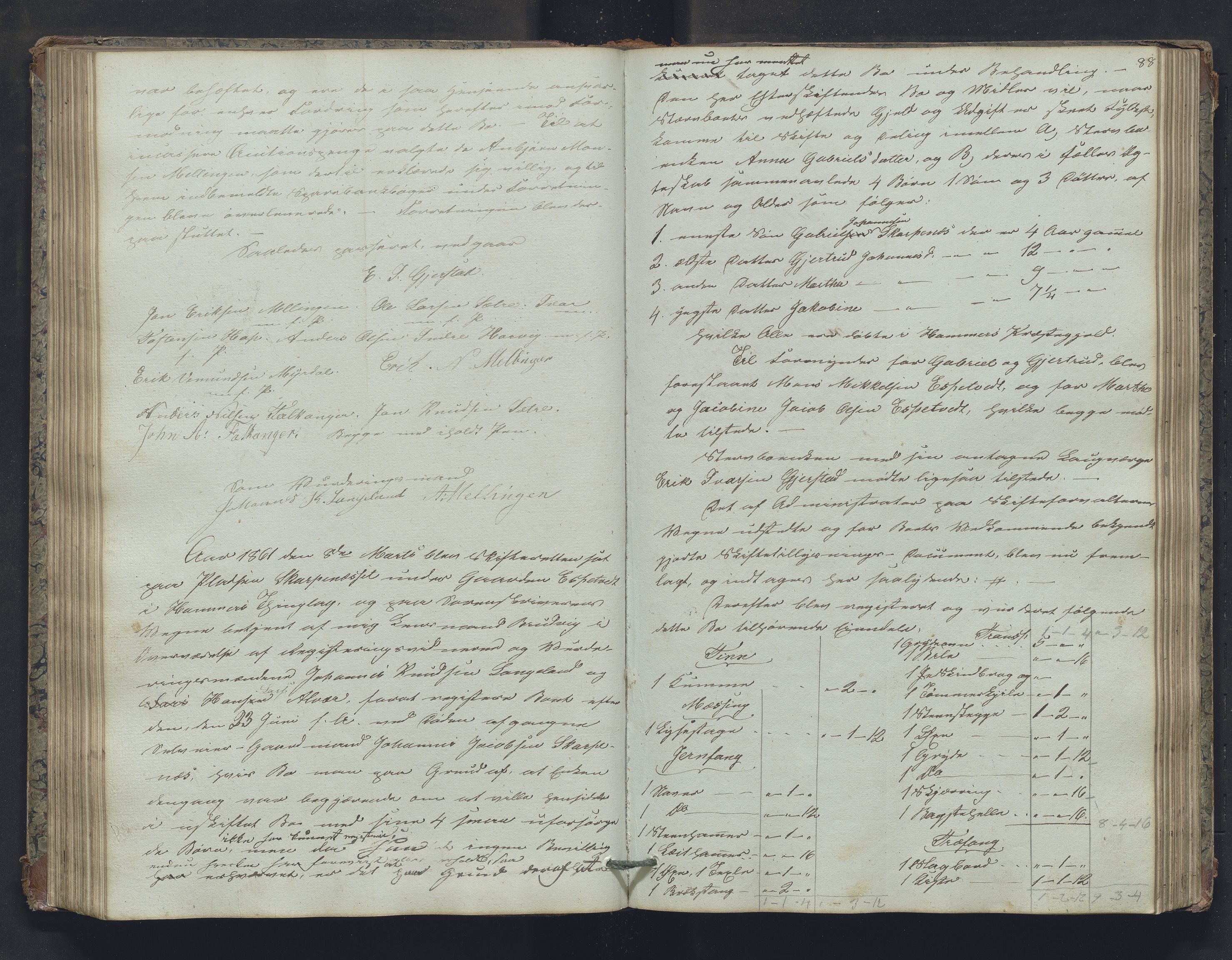 Nordhordland sorenskrivar, SAB/A-2901/1/H/Hb/L0007: Registreringsprotokollar, 1855-1869, p. 88