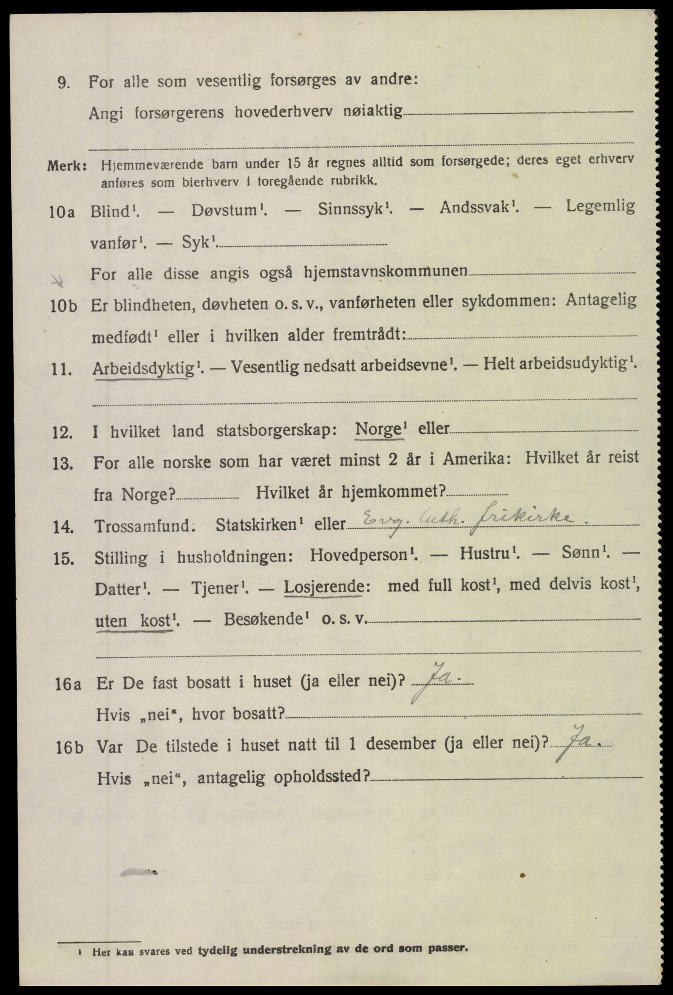 SAK, 1920 census for Øyestad, 1920, p. 3621