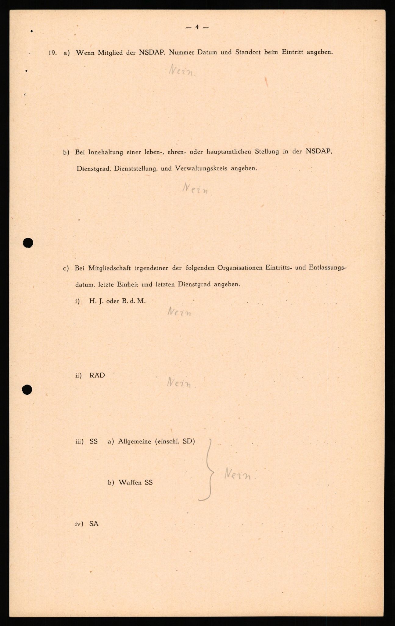 Forsvaret, Forsvarets overkommando II, AV/RA-RAFA-3915/D/Db/L0036: CI Questionaires. Tyske okkupasjonsstyrker i Norge. Tyskere., 1945-1946, p. 119