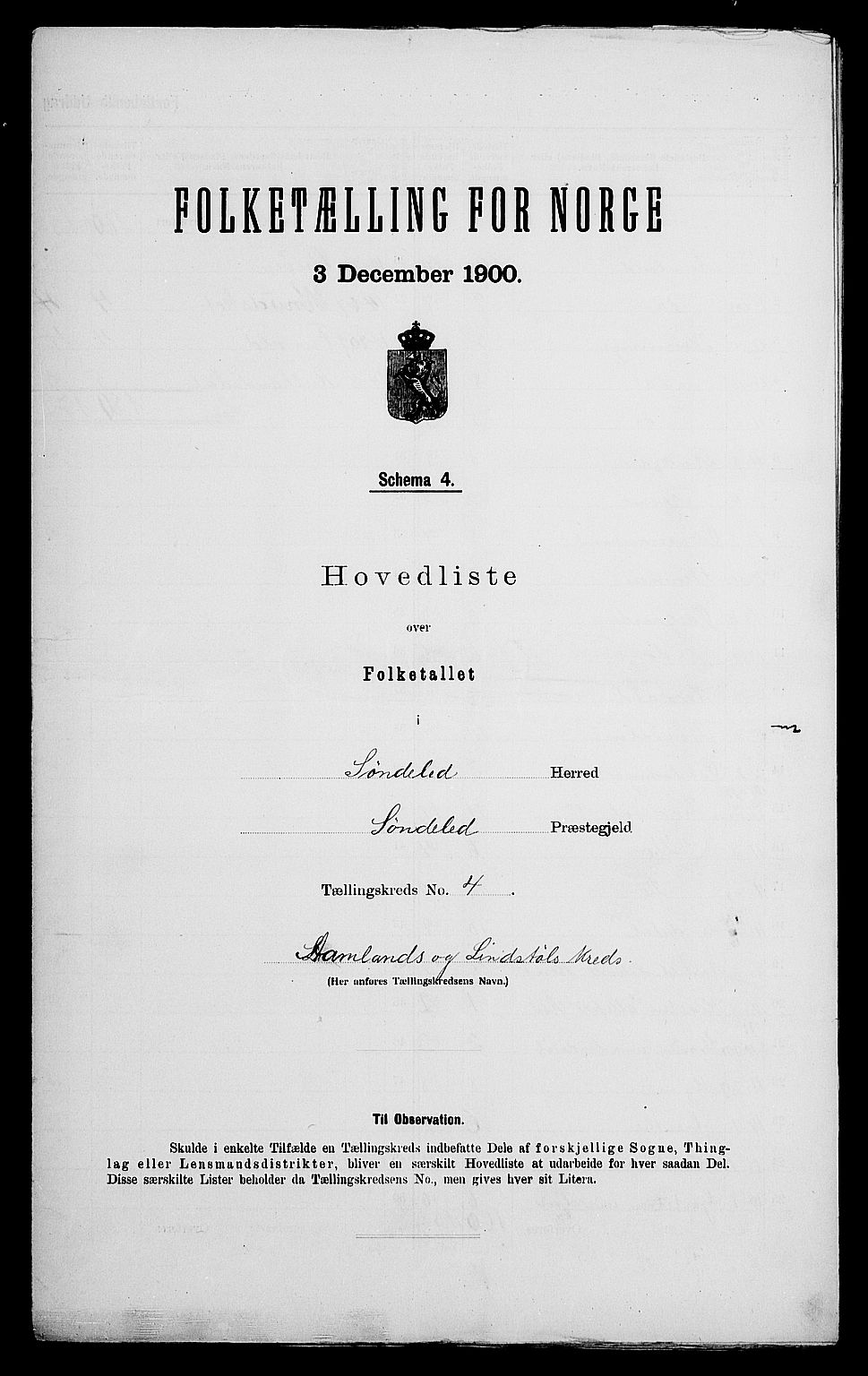 SAK, 1900 census for Søndeled, 1900, p. 35