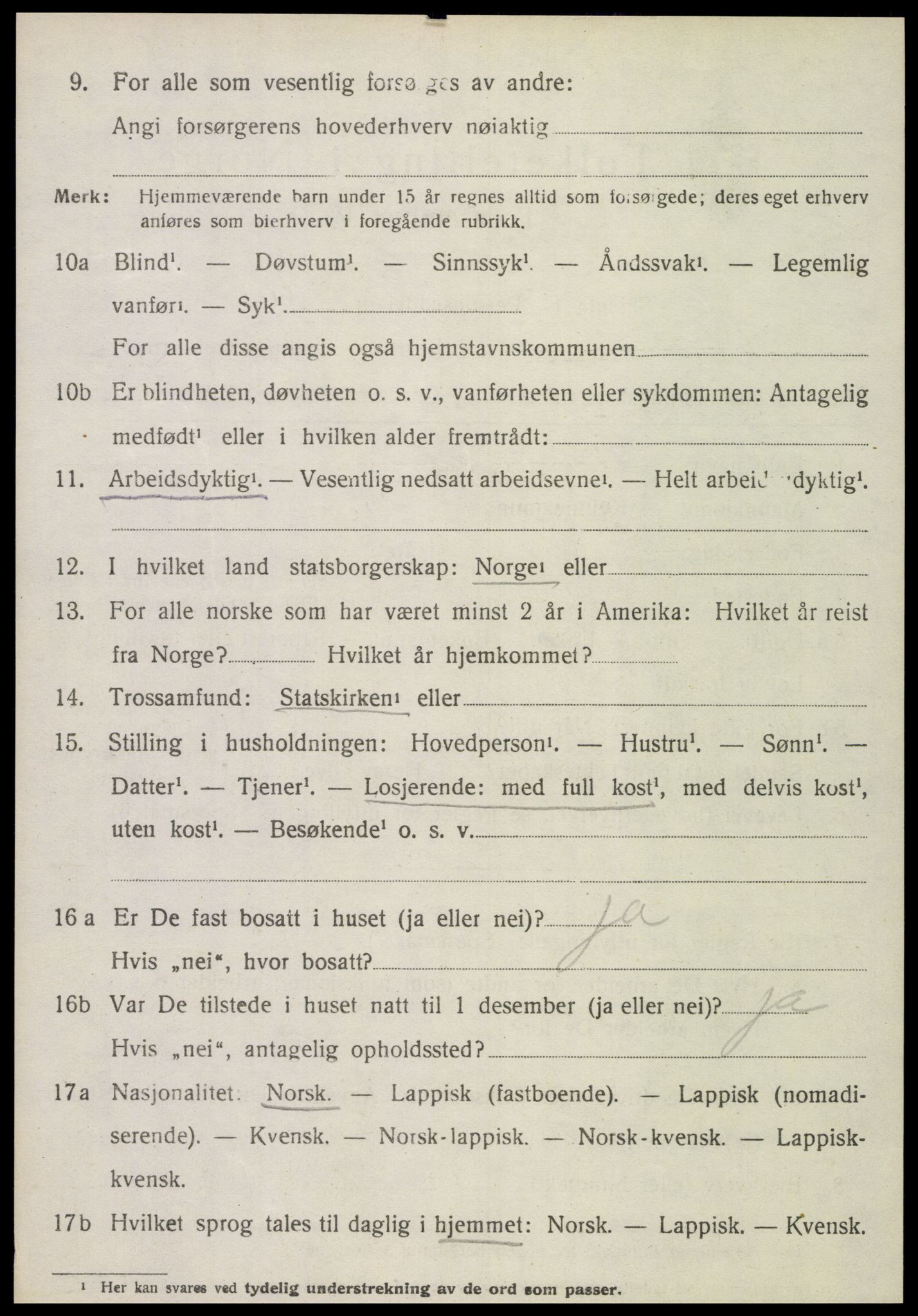 SAT, 1920 census for Kolvereid, 1920, p. 1554