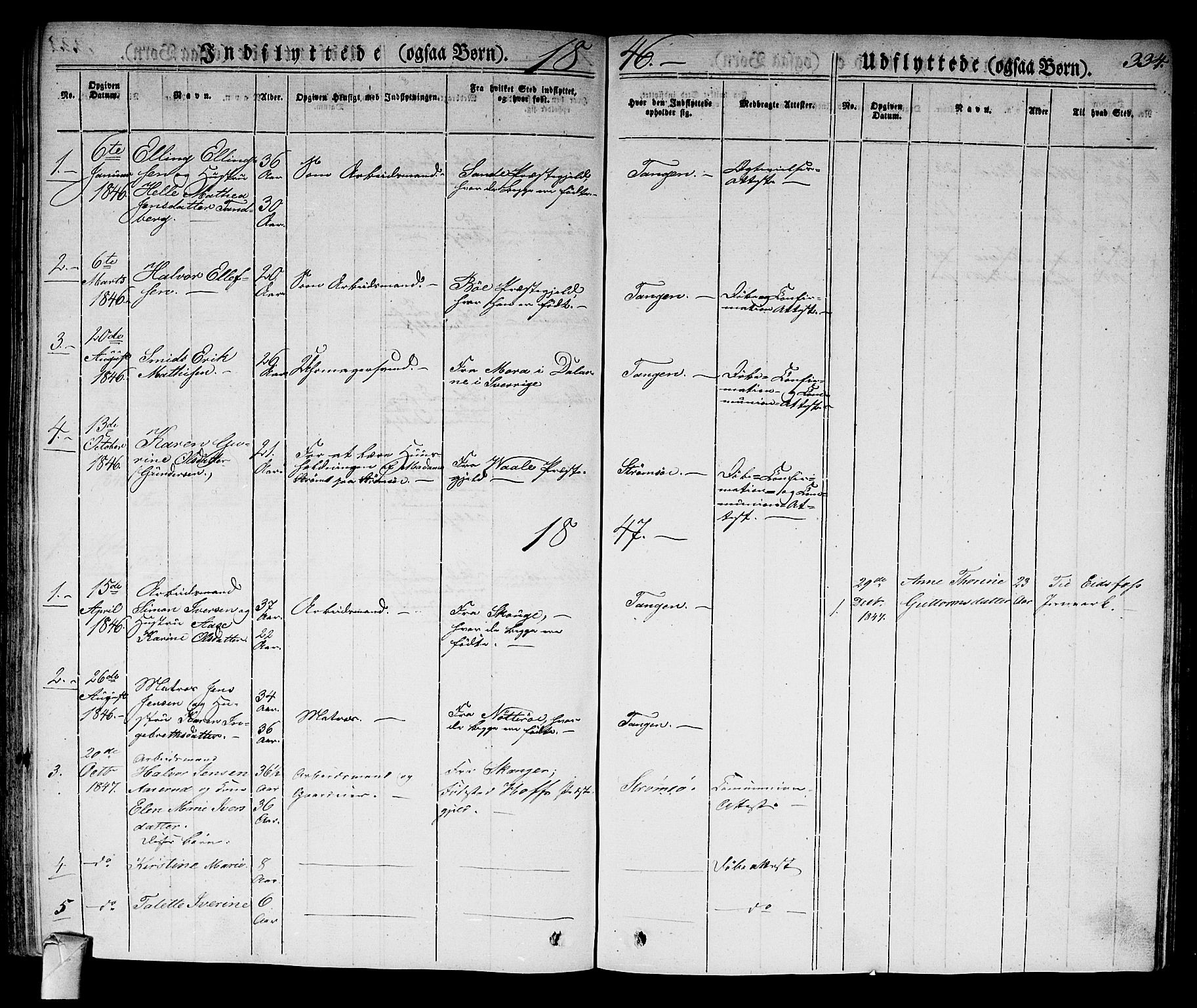 Strømsø kirkebøker, SAKO/A-246/F/Fa/L0012: Parish register (official) no. I 12, 1830-1847, p. 334