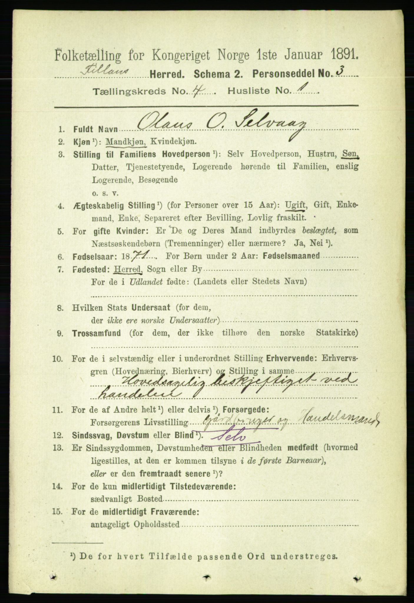 RA, 1891 census for 1616 Fillan, 1891, p. 668