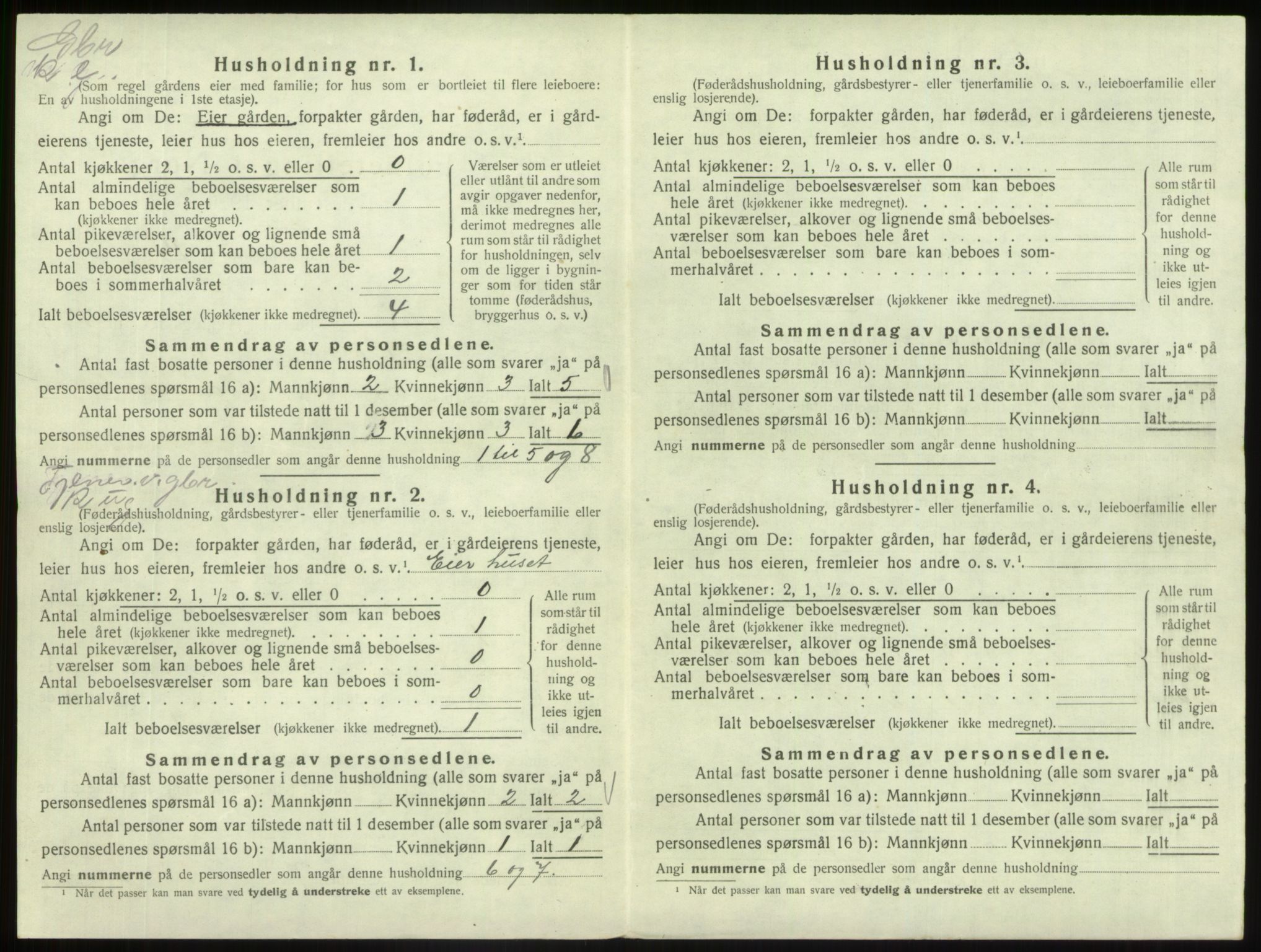 SAB, 1920 census for Fjaler, 1920, p. 1343