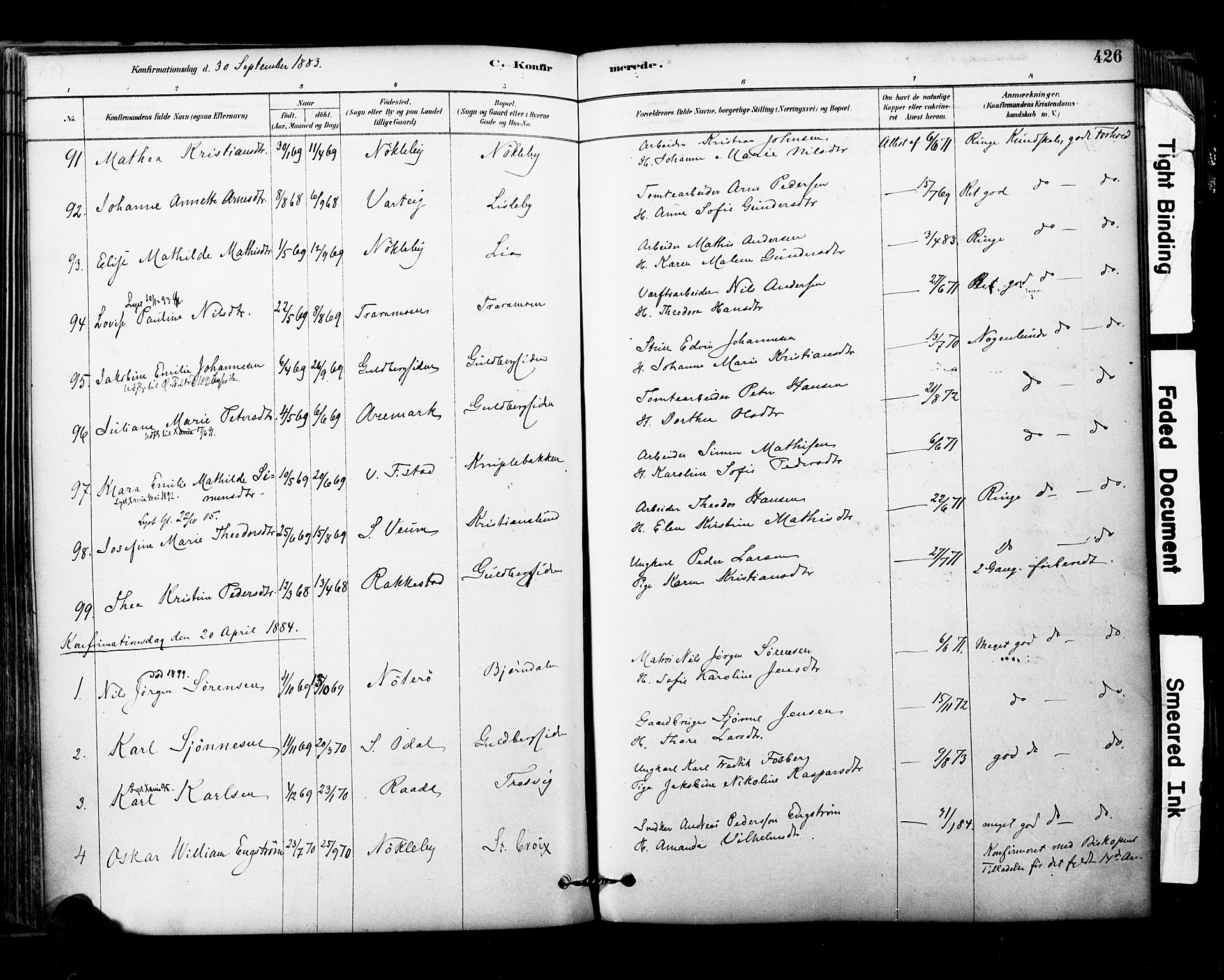 Glemmen prestekontor Kirkebøker, SAO/A-10908/F/Fa/L0011: Parish register (official) no. 11, 1878-1917, p. 426