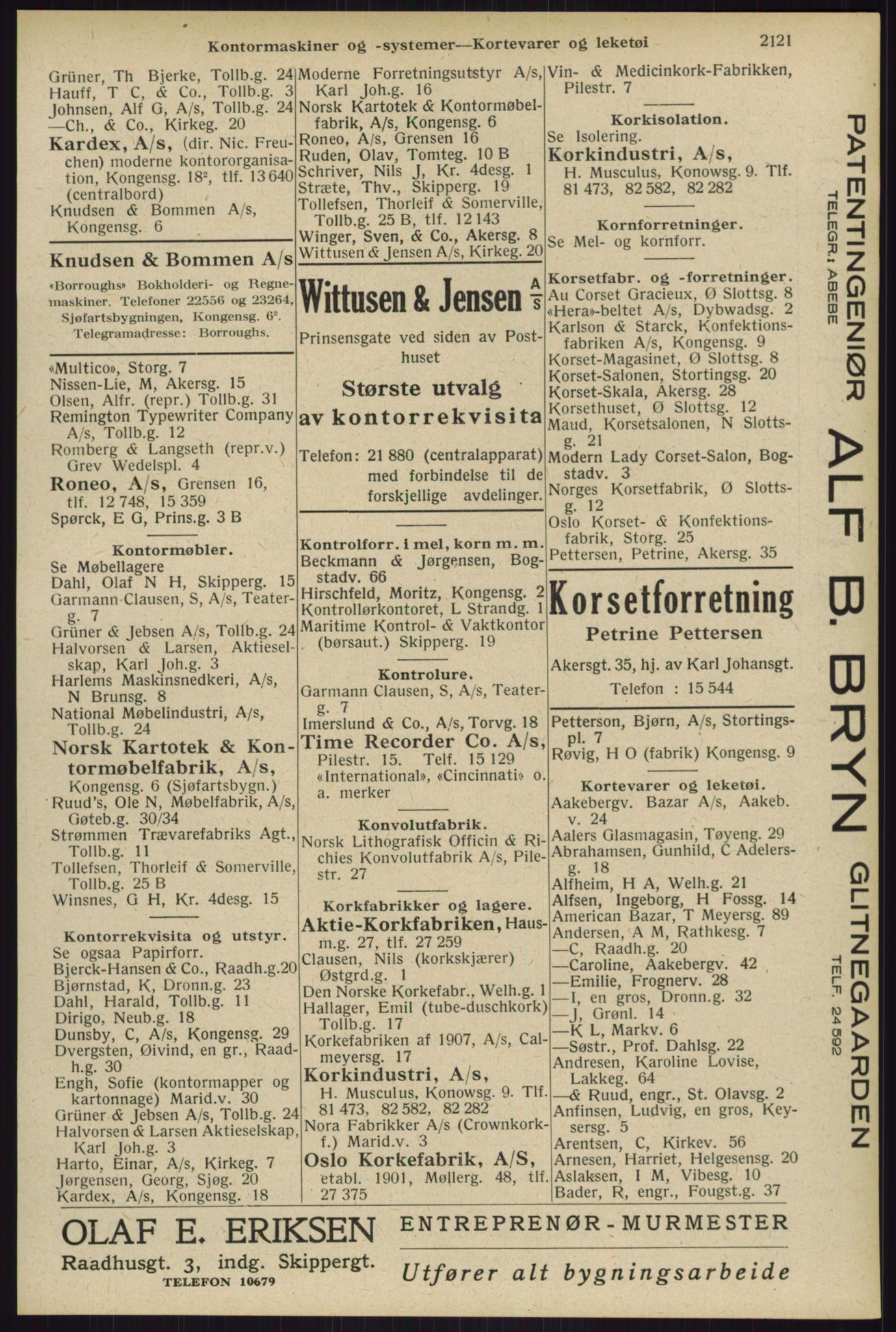 Kristiania/Oslo adressebok, PUBL/-, 1929, p. 2121