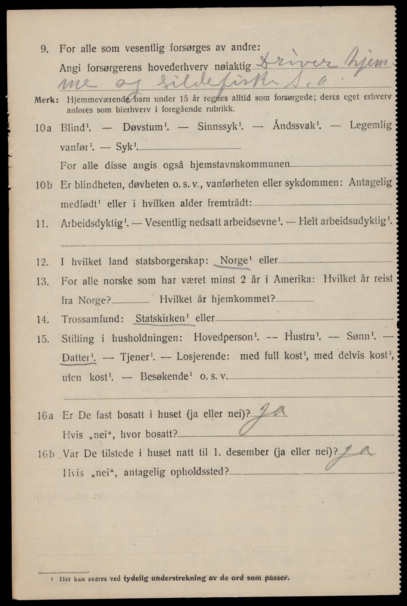 SAST, 1920 census for Håland, 1920, p. 6330