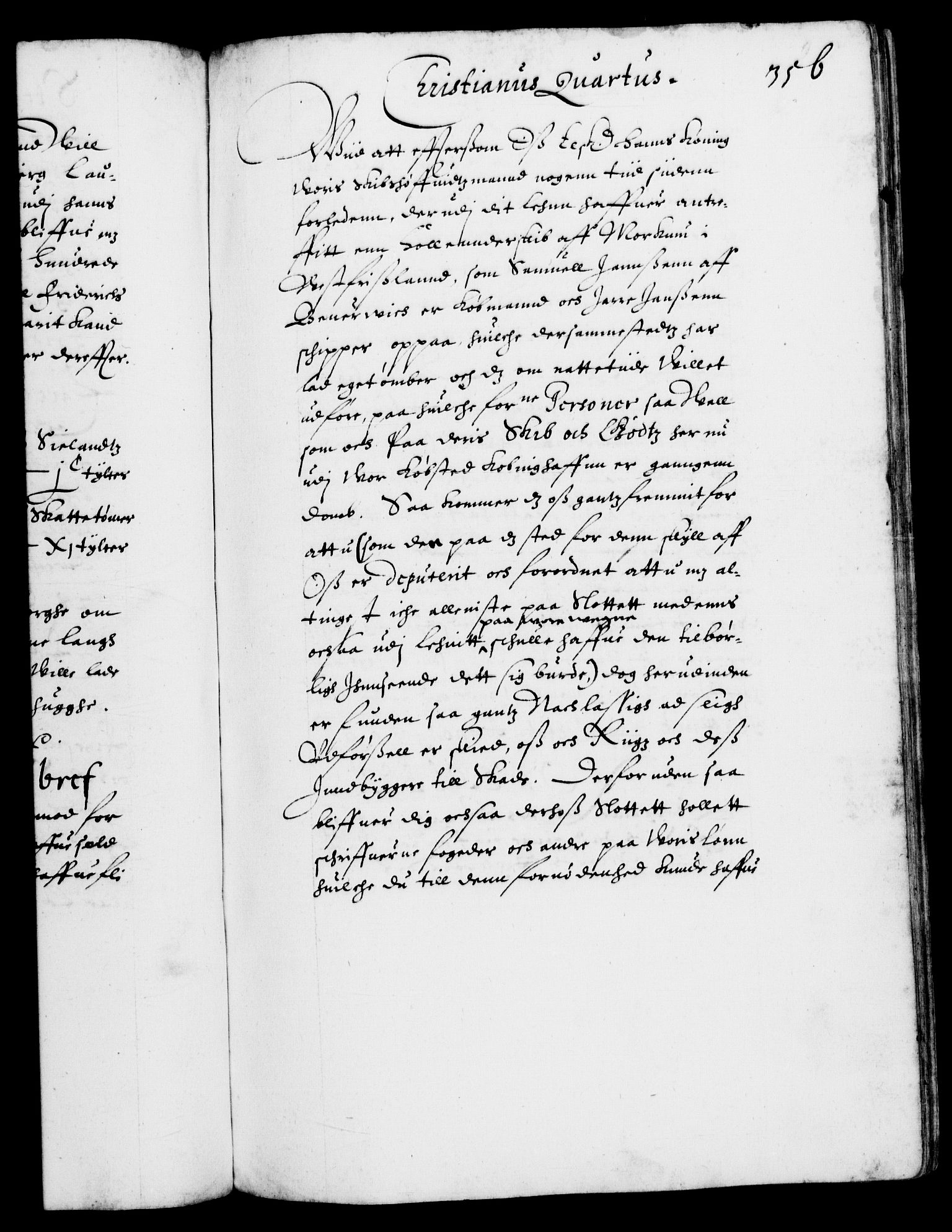 Danske Kanselli 1572-1799, RA/EA-3023/F/Fc/Fca/Fcab/L0003: Norske tegnelser (mikrofilm), 1596-1616, p. 356a