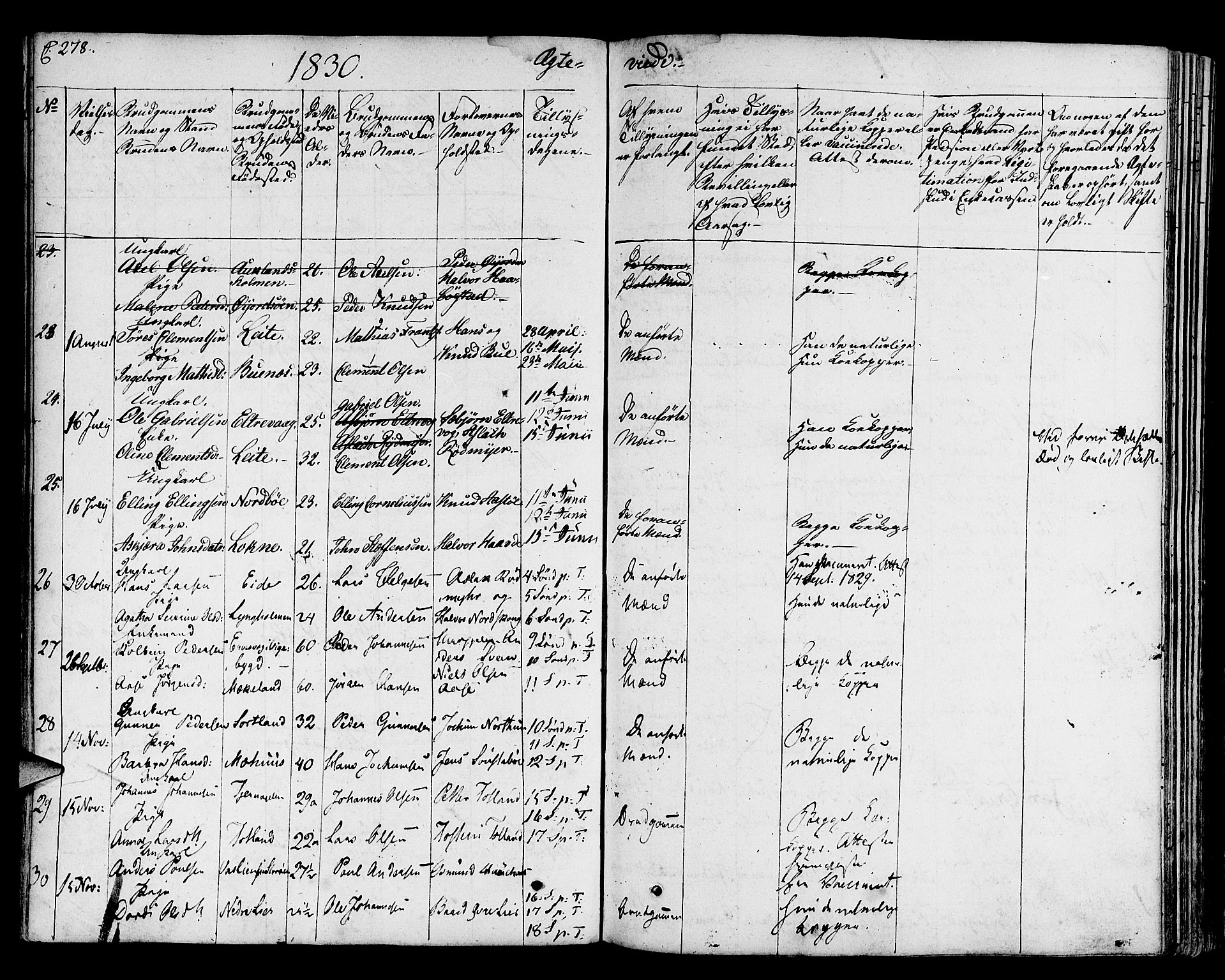 Finnås sokneprestembete, AV/SAB-A-99925/H/Ha/Haa/Haaa/L0005: Parish register (official) no. A 5, 1823-1835, p. 278