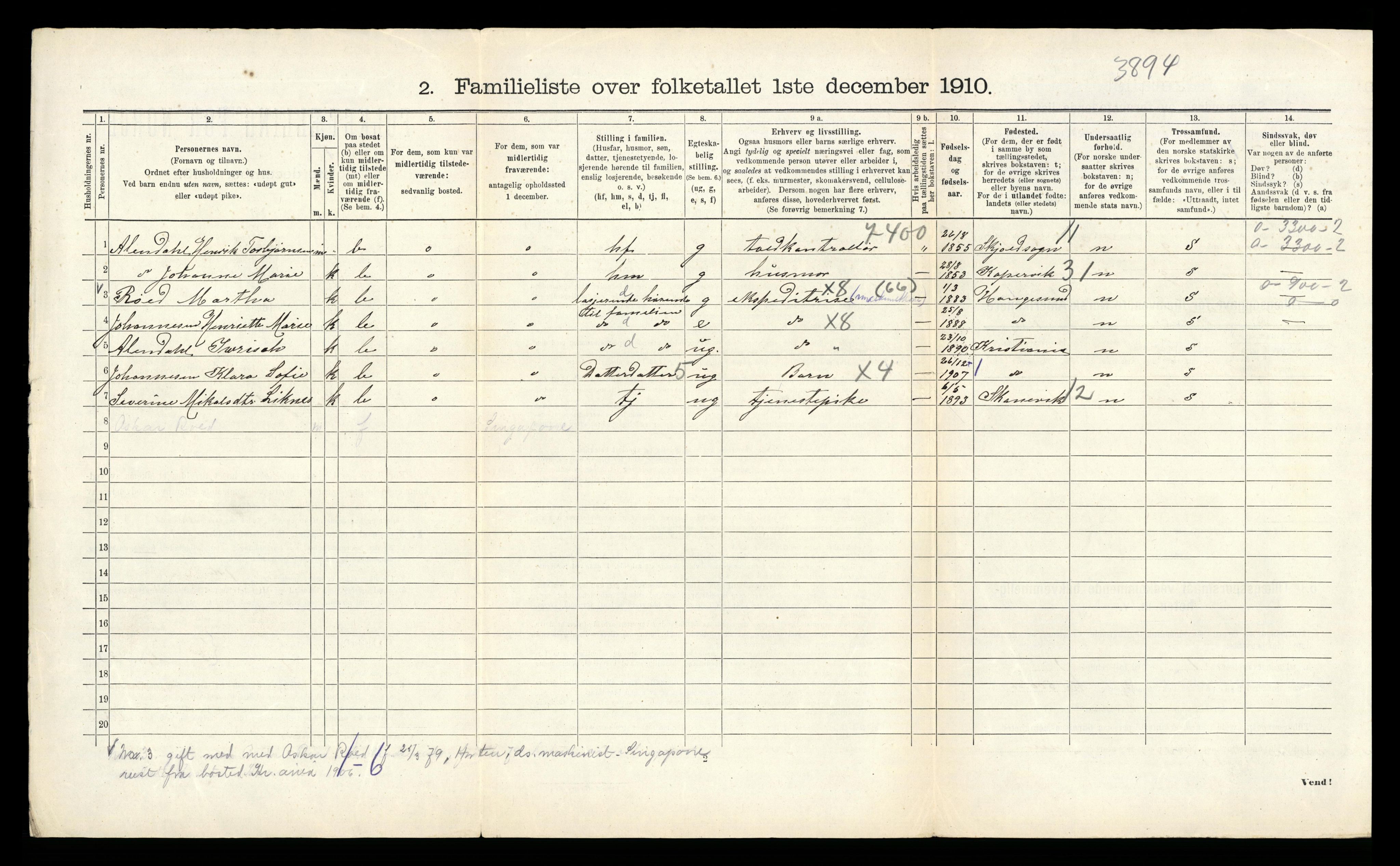 RA, 1910 census for Haugesund, 1910, p. 815