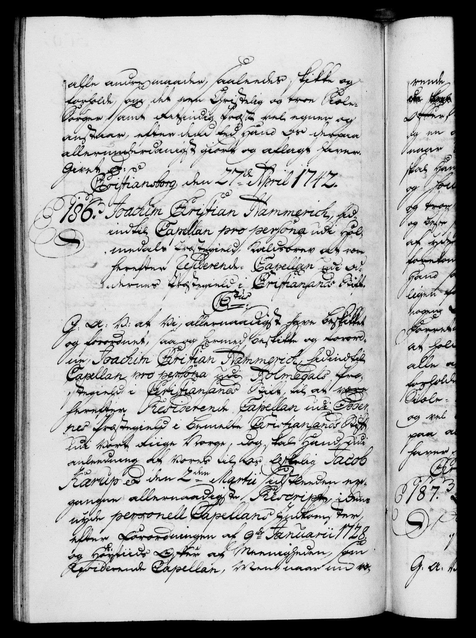 Danske Kanselli 1572-1799, AV/RA-EA-3023/F/Fc/Fca/Fcaa/L0032: Norske registre, 1741-1742, p. 509b