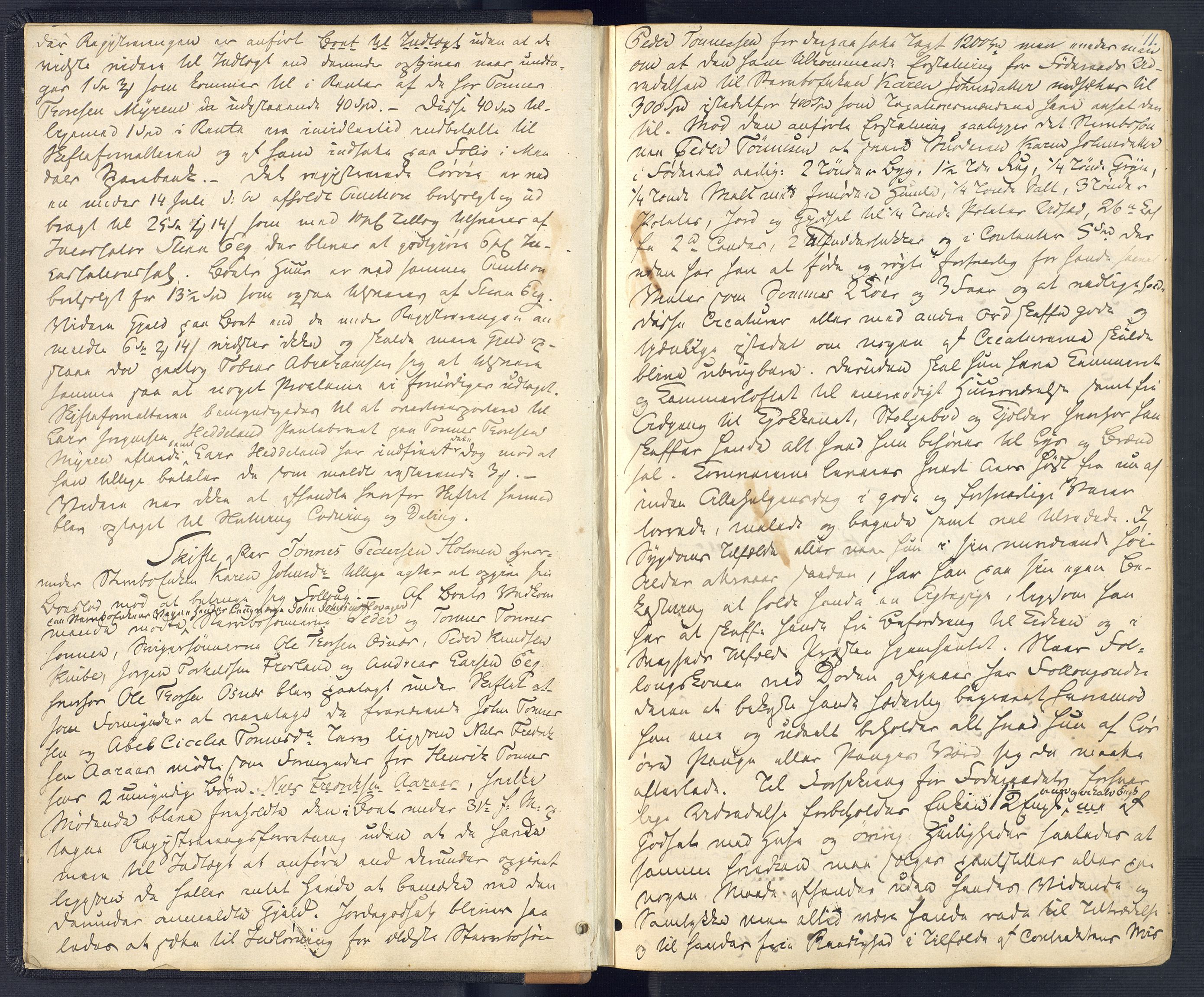 Torridal sorenskriveri, AV/SAK-1221-0012/H/Hc/L0015: Skifteforhandlingsprotokoll med navneregister nr. 1, 1855-1867, p. 11