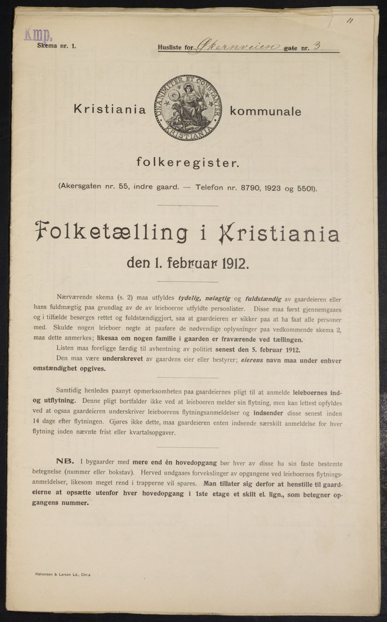 OBA, Municipal Census 1912 for Kristiania, 1912, p. 128679