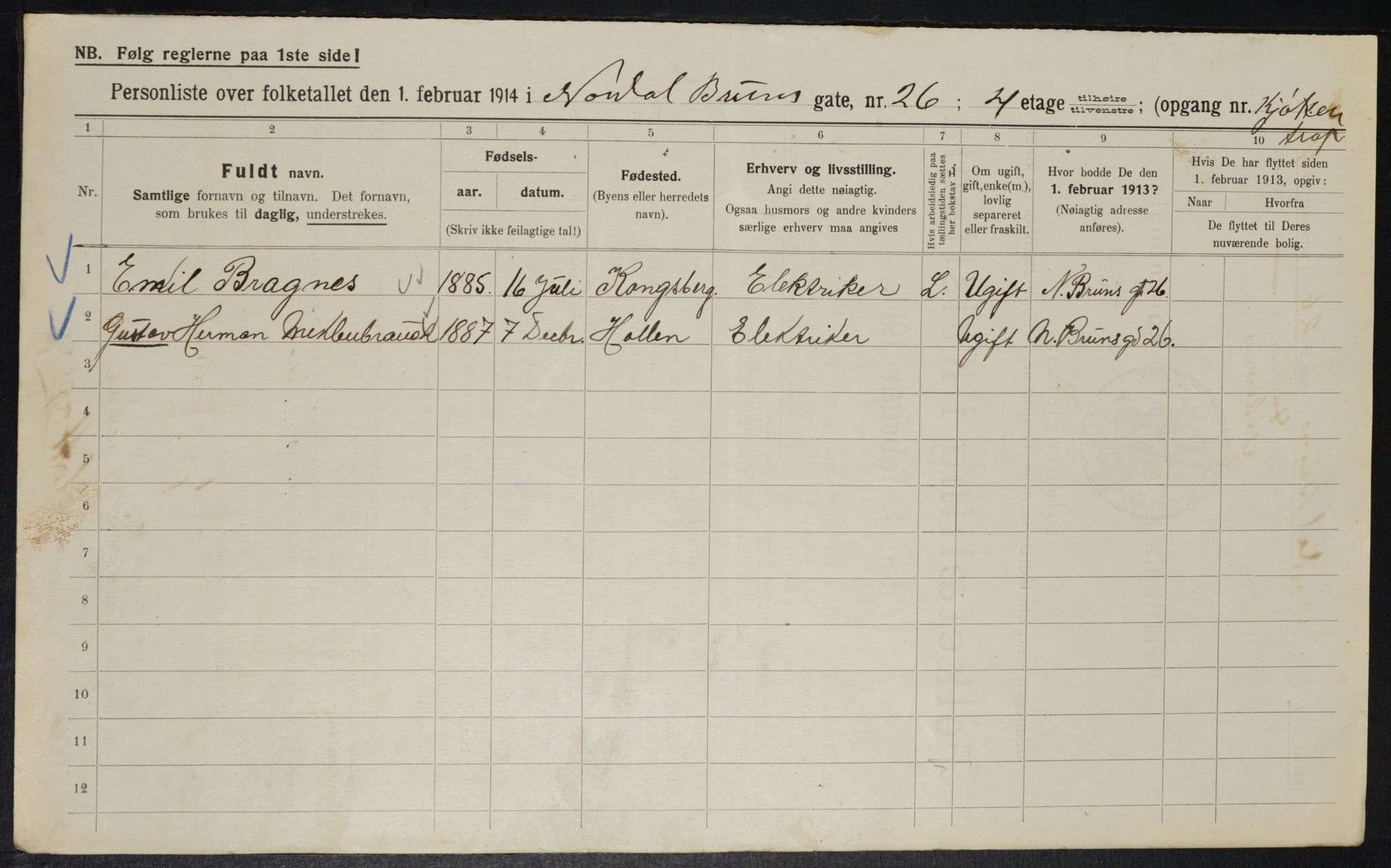 OBA, Municipal Census 1914 for Kristiania, 1914, p. 72421