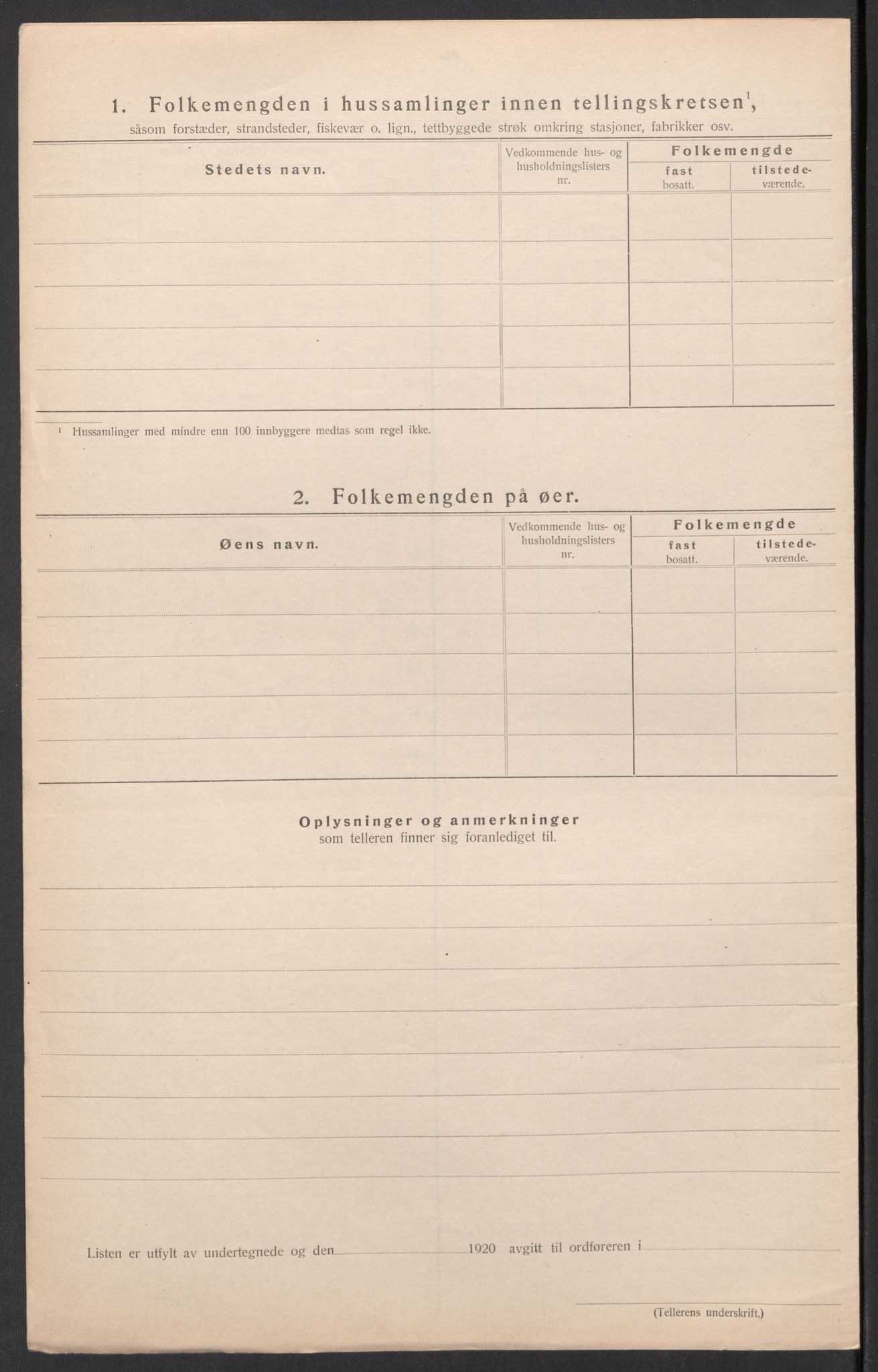 SAK, 1920 census for Nes (V-A), 1920, p. 13