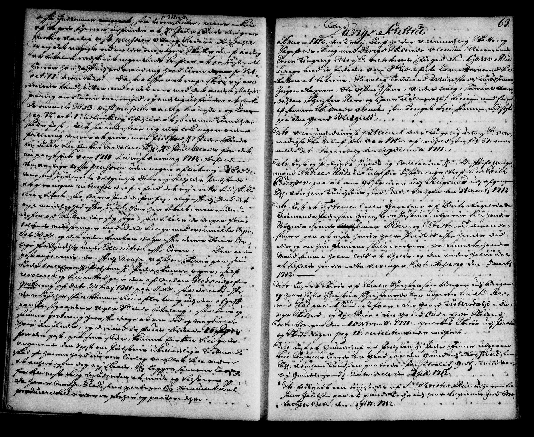 Nordfjord sorenskriveri, SAB/A-2801/01/01a/L0018: Tingbøker (justisprotokoller), 1711-1713, p. 62b-63a