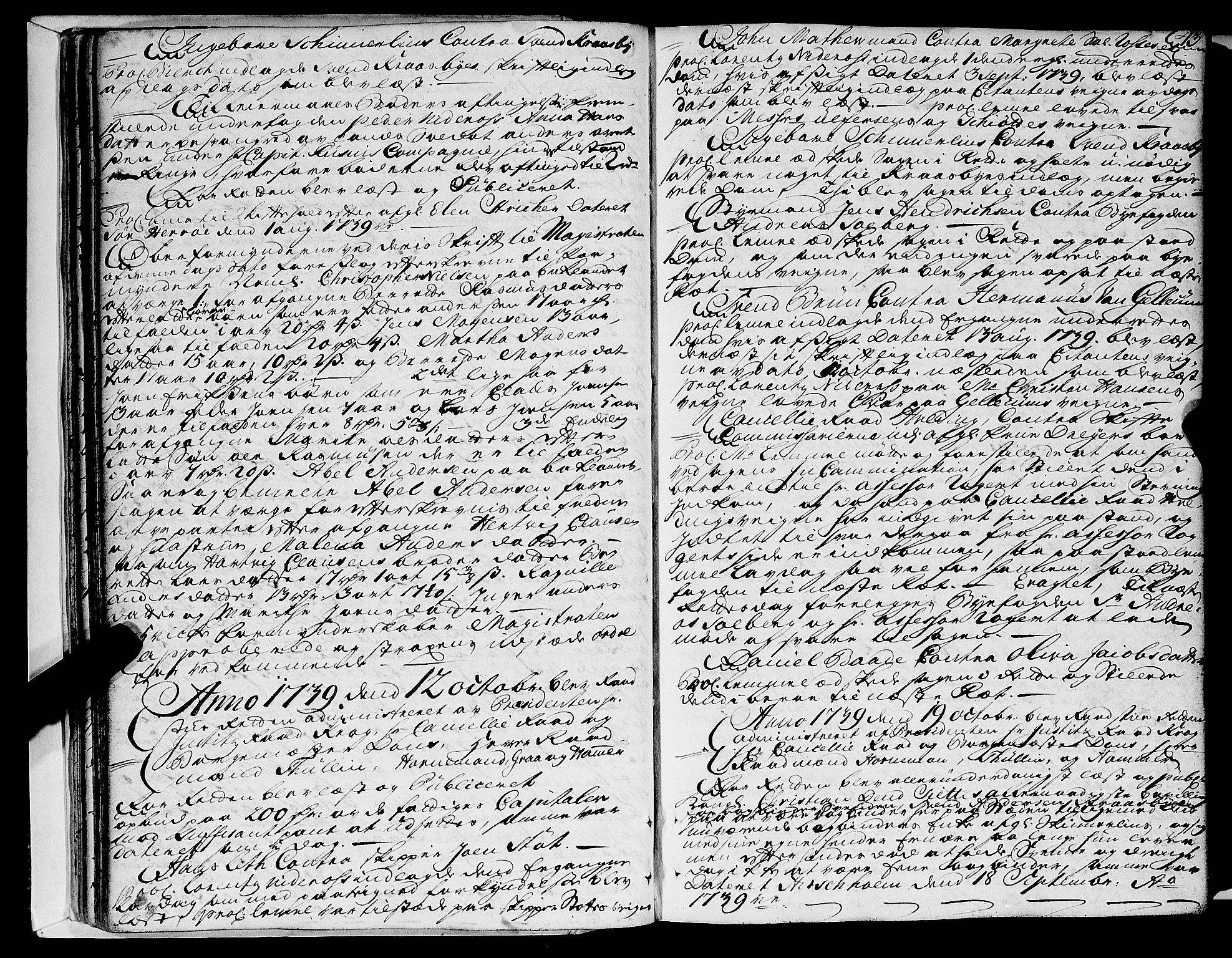 Trondheim magistrat, SAT/A-4372/A/Aa/L0014: Rådstueprotokoller, 1738-1743, p. 43