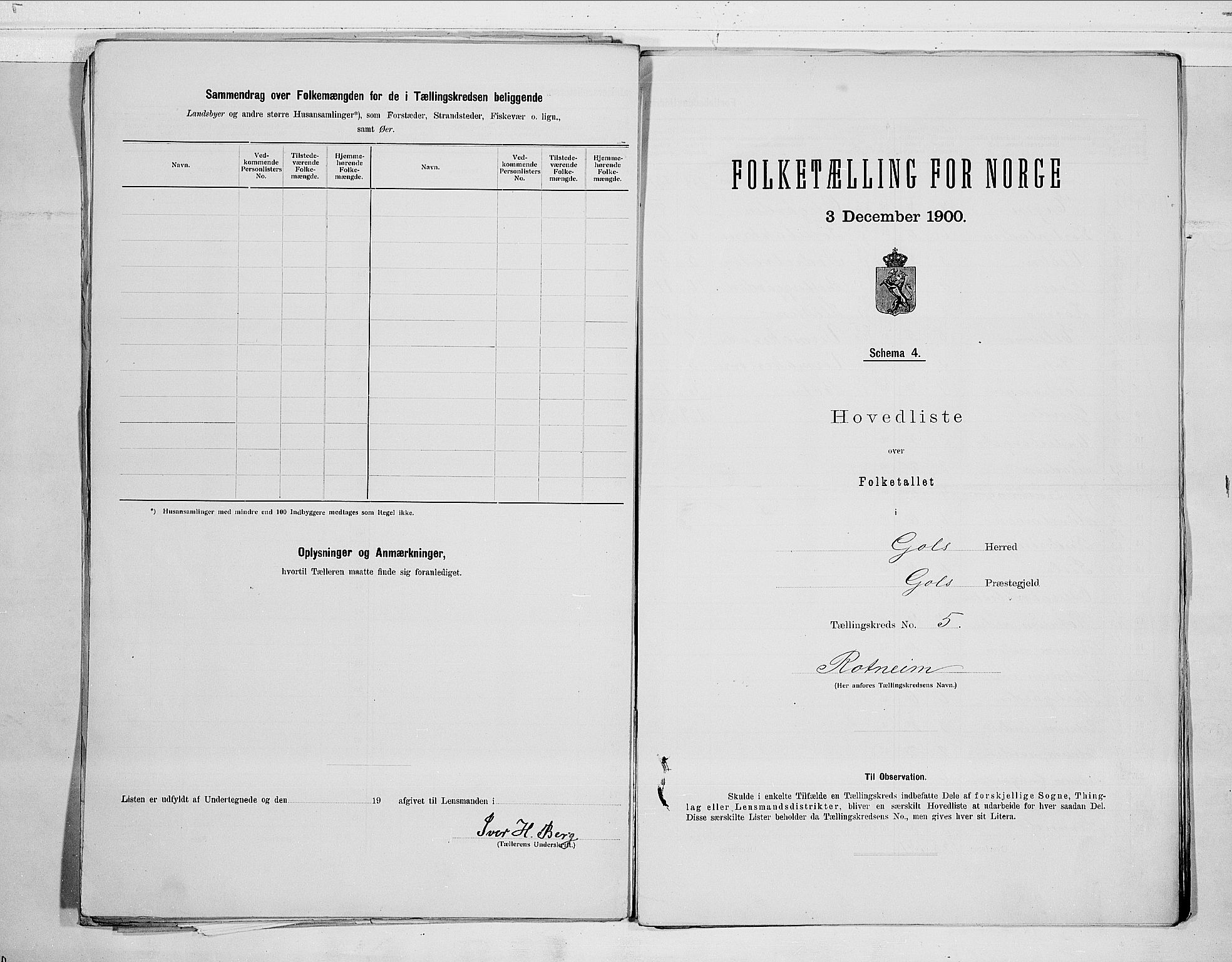 RA, 1900 census for Gol, 1900, p. 12