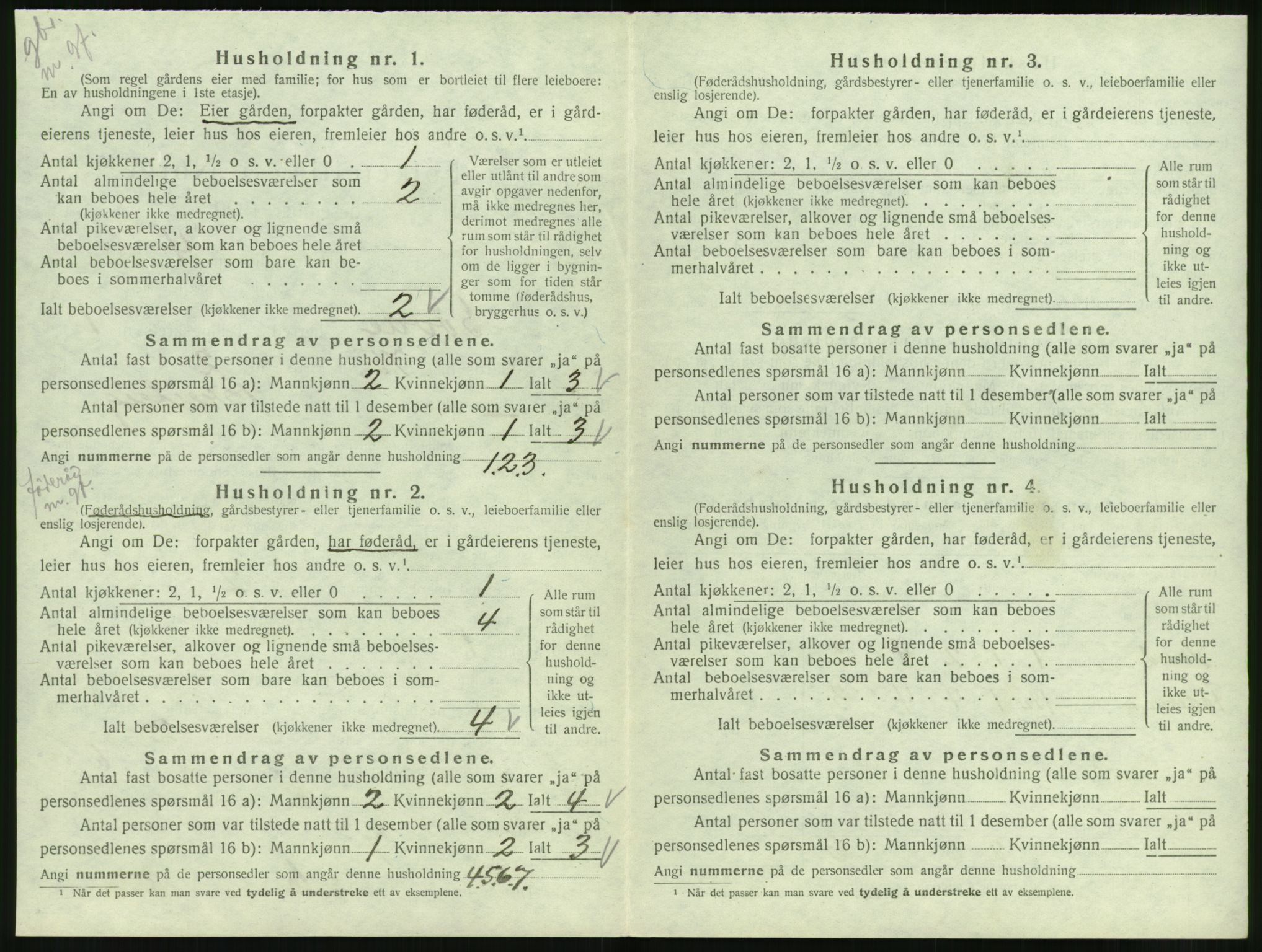 SAT, 1920 census for Syvde, 1920, p. 43