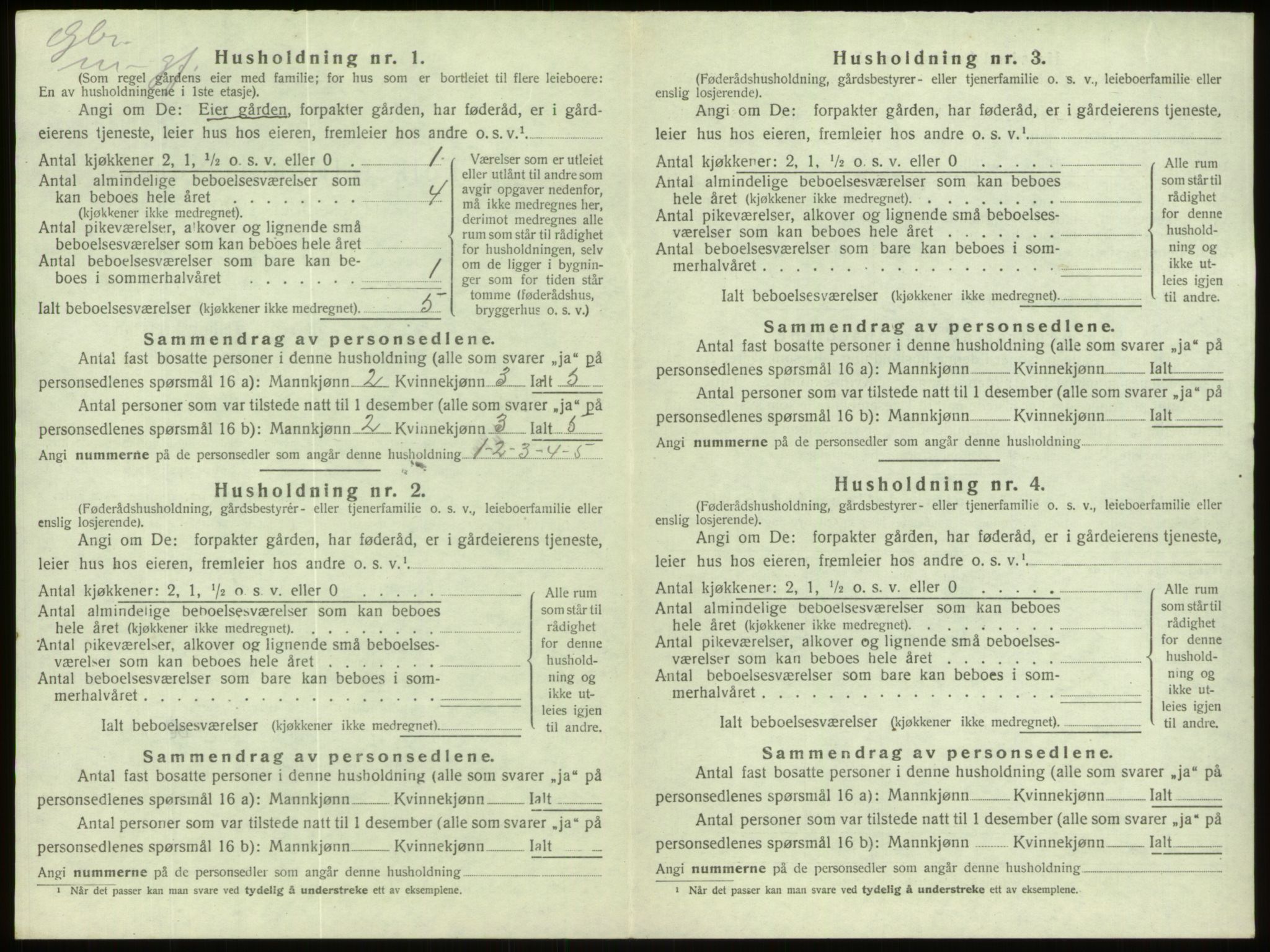 SAB, 1920 census for Davik, 1920, p. 875