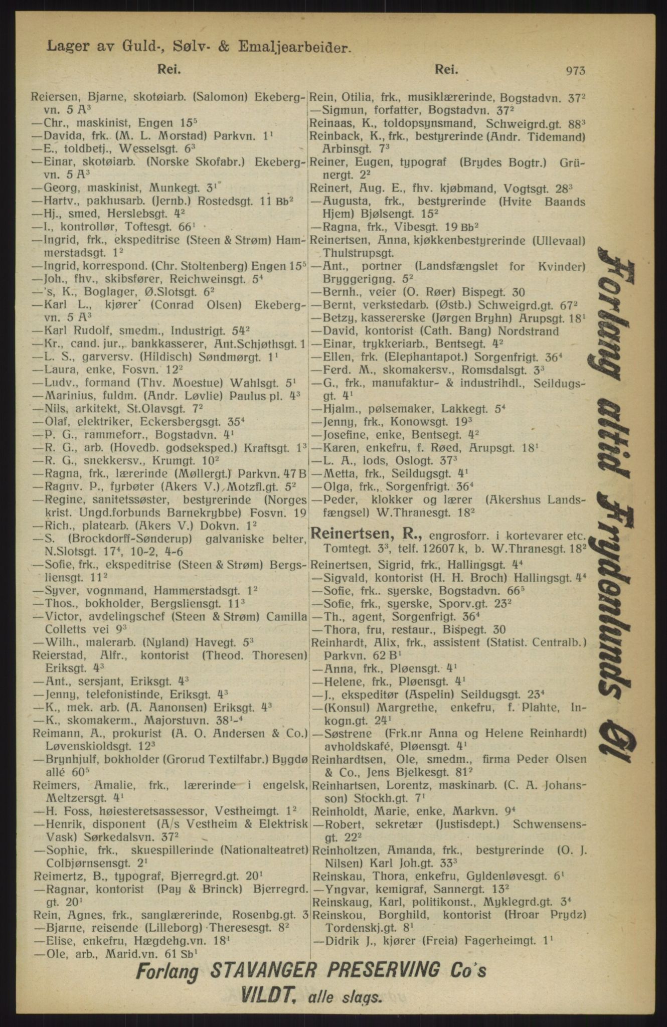 Kristiania/Oslo adressebok, PUBL/-, 1914, p. 973