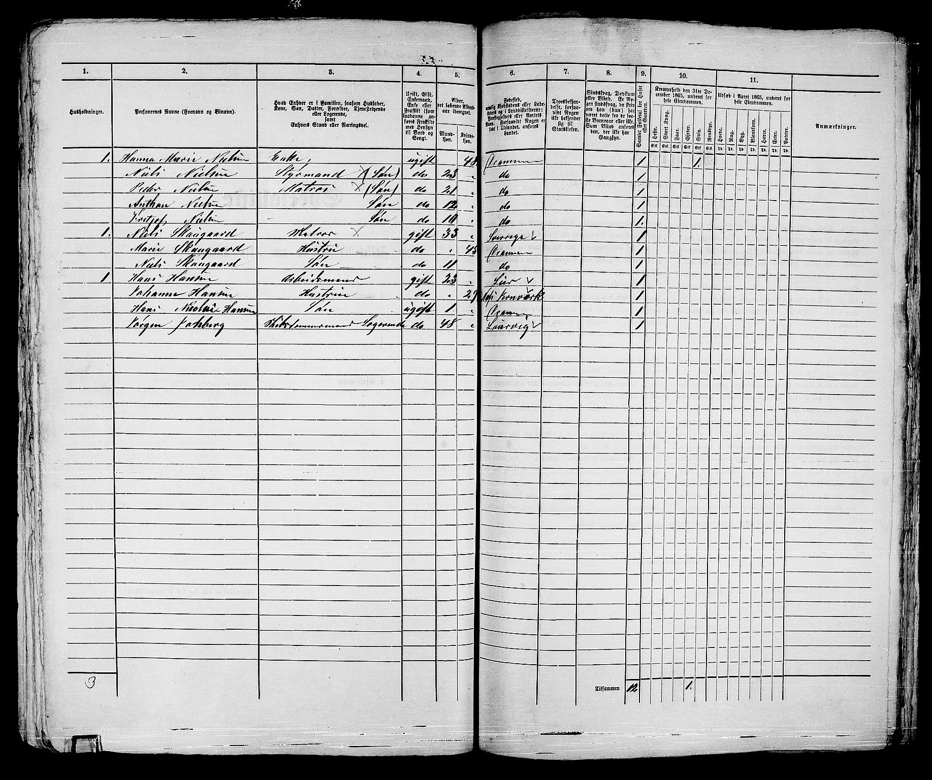 RA, 1865 census for Strømsø in Drammen, 1865, p. 420