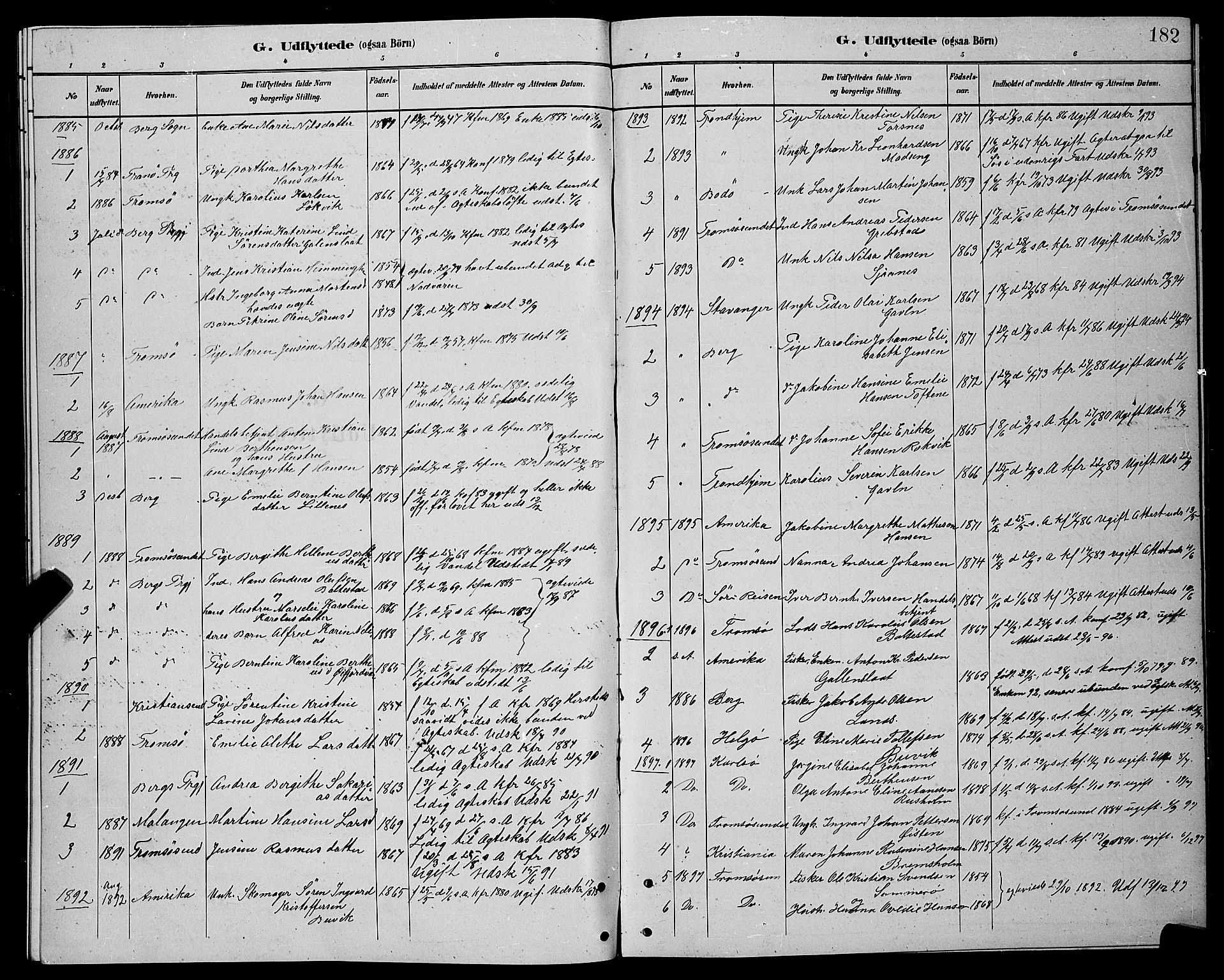 Lenvik sokneprestembete, SATØ/S-1310/H/Ha/Hab/L0021klokker: Parish register (copy) no. 21, 1884-1900, p. 182