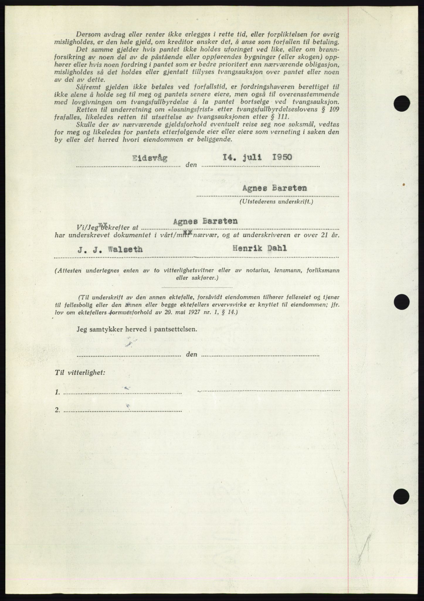 Romsdal sorenskriveri, AV/SAT-A-4149/1/2/2C: Mortgage book no. B5, 1949-1950, Diary no: : 2244/1950