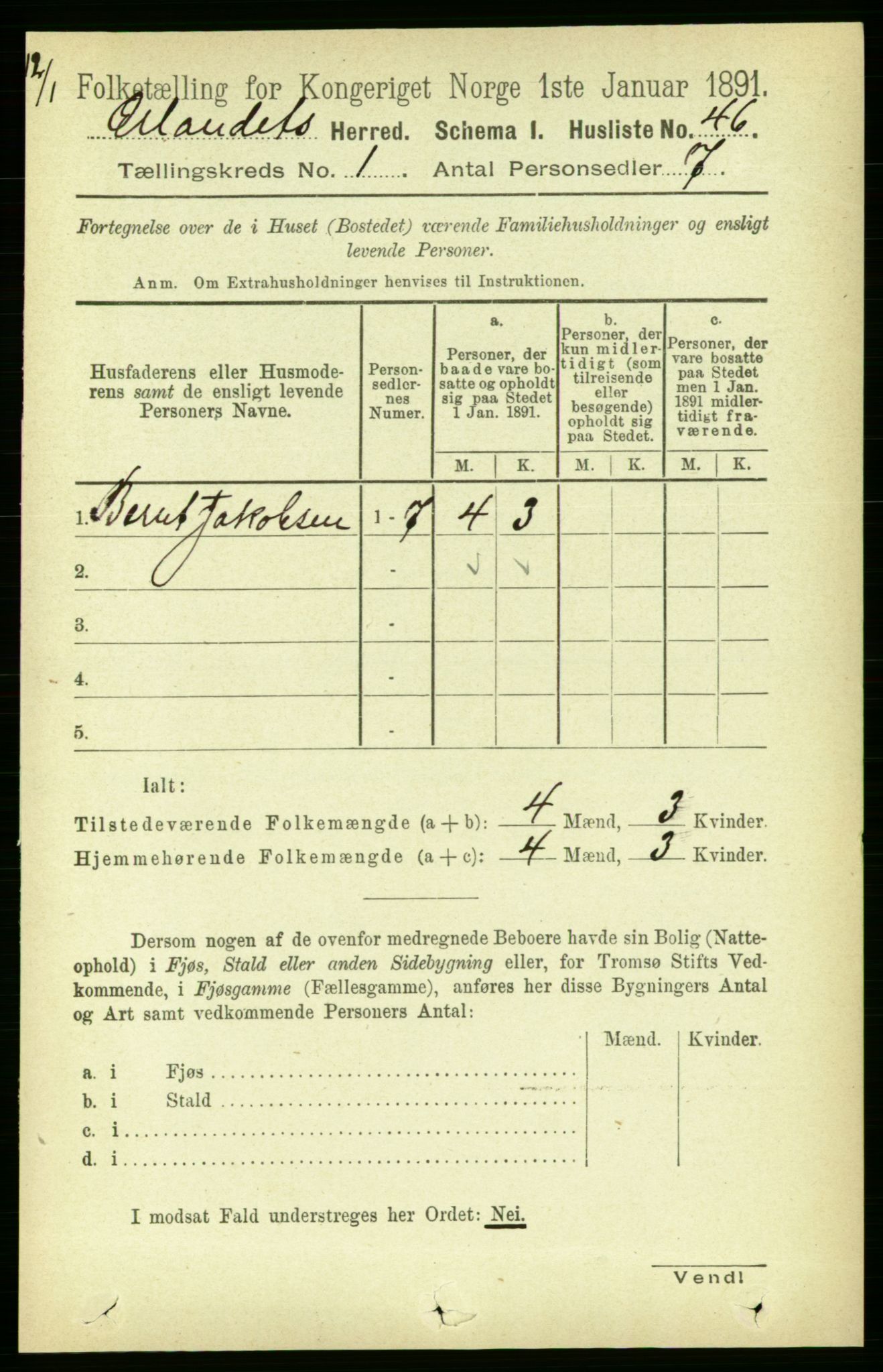 RA, 1891 census for 1621 Ørland, 1891, p. 81