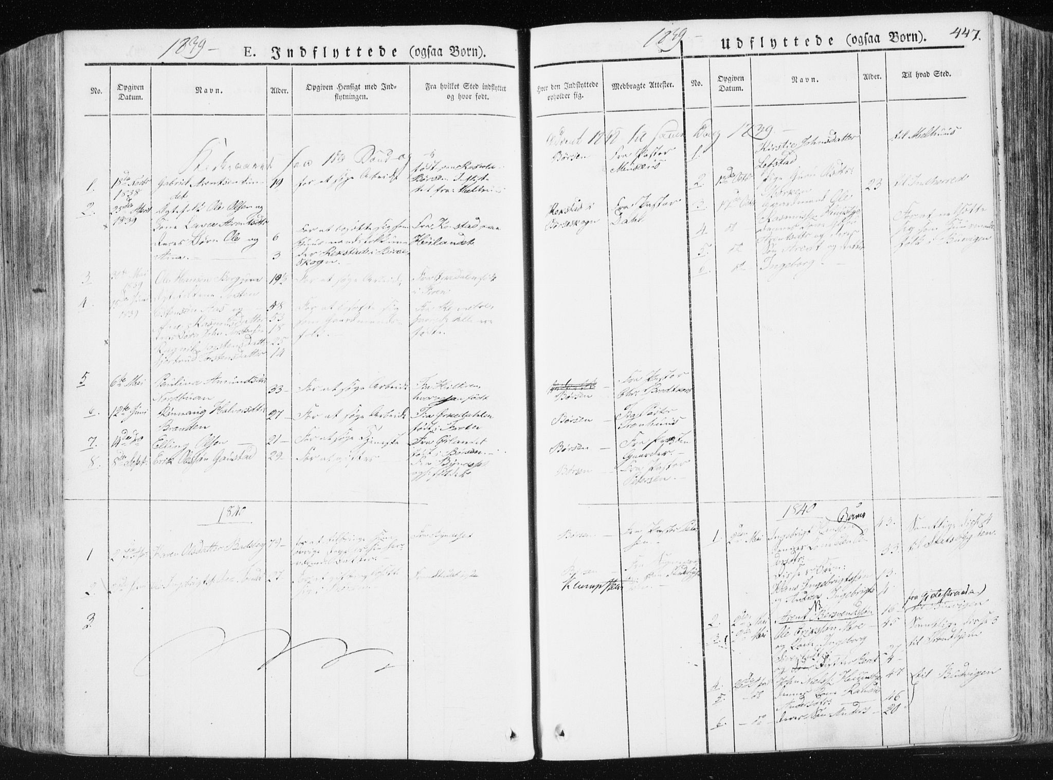 Ministerialprotokoller, klokkerbøker og fødselsregistre - Sør-Trøndelag, SAT/A-1456/665/L0771: Parish register (official) no. 665A06, 1830-1856, p. 447