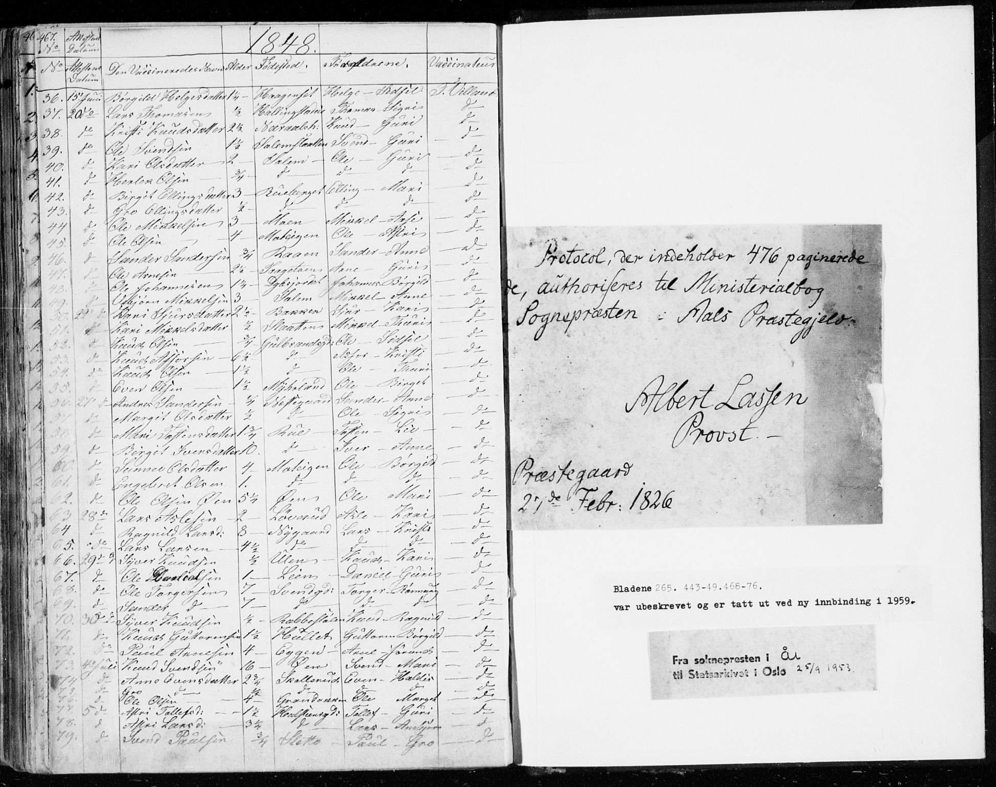 Ål kirkebøker, AV/SAKO-A-249/F/Fa/L0005: Parish register (official) no. I 5, 1825-1848, p. 467