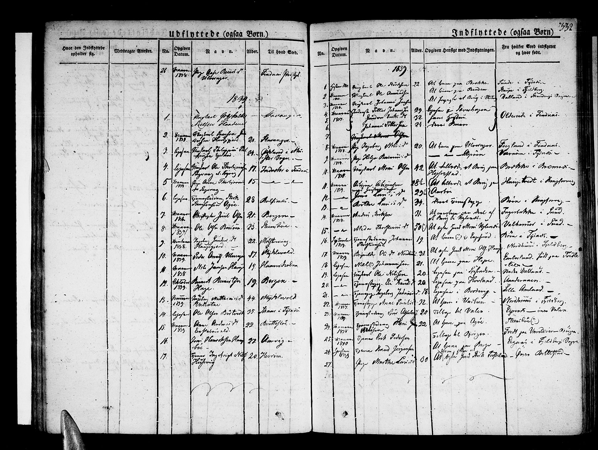 Stord sokneprestembete, AV/SAB-A-78201/H/Haa: Parish register (official) no. A 6, 1826-1840, p. 332