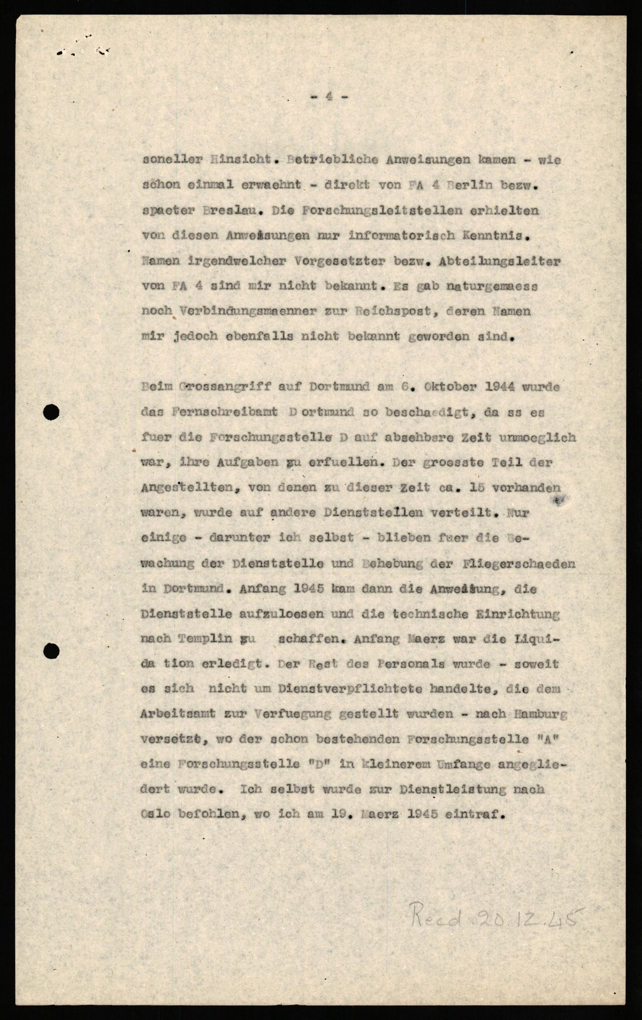 Forsvaret, Forsvarets overkommando II, AV/RA-RAFA-3915/D/Db/L0024: CI Questionaires. Tyske okkupasjonsstyrker i Norge. Tyskere., 1945-1946, p. 426