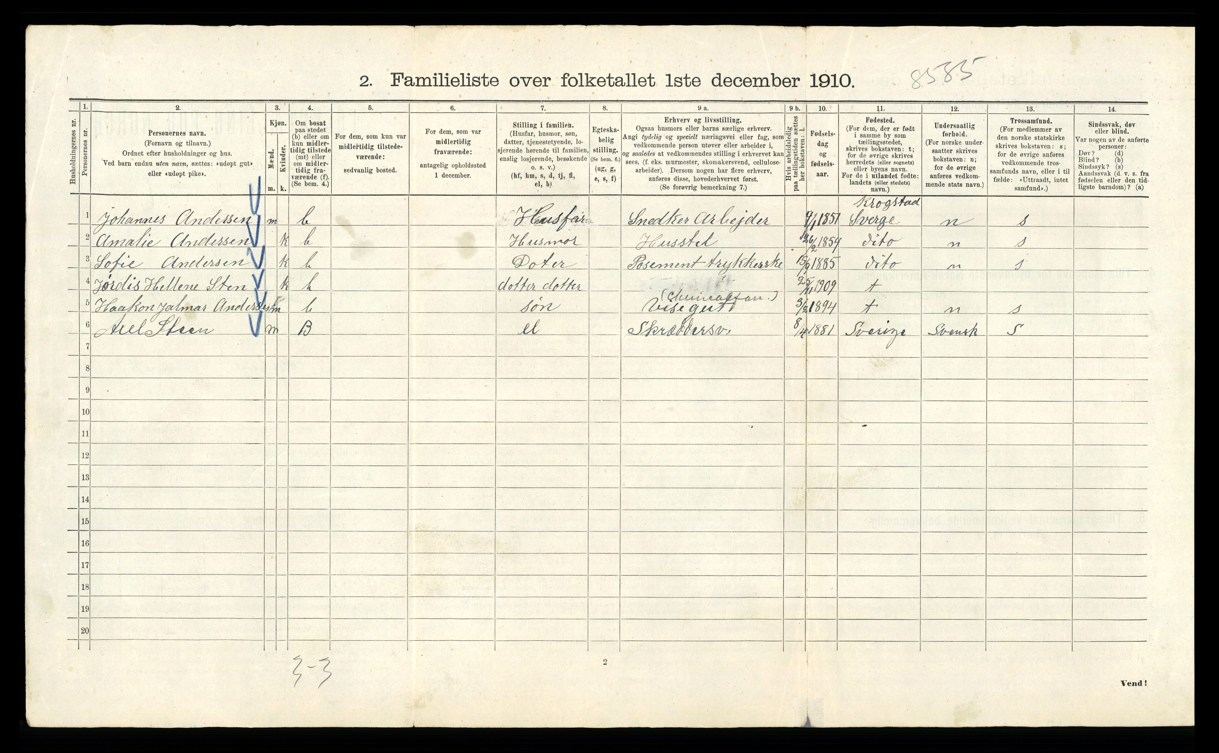 RA, 1910 census for Kristiania, 1910, p. 75522