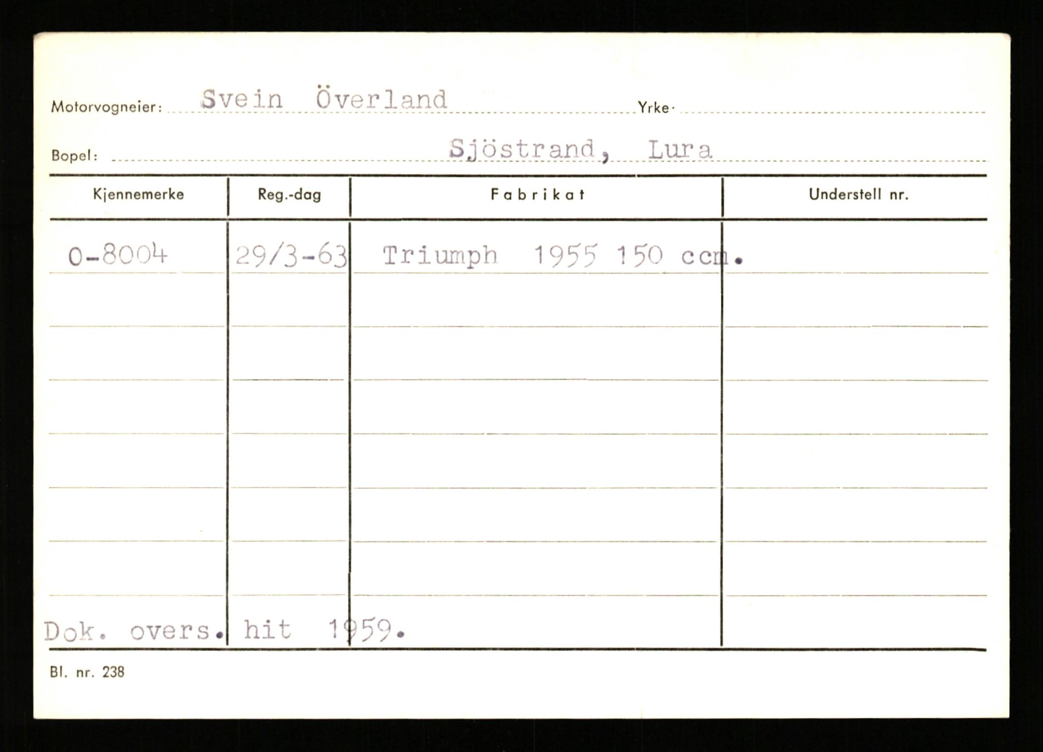 Stavanger trafikkstasjon, SAST/A-101942/0/G/L0002: Registreringsnummer: 5791 - 10405, 1930-1971, p. 1121