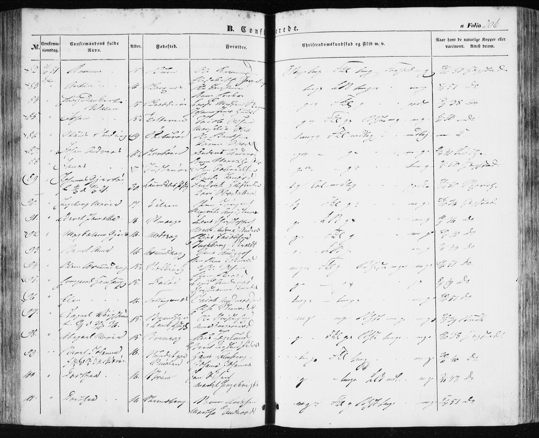 Ministerialprotokoller, klokkerbøker og fødselsregistre - Sør-Trøndelag, AV/SAT-A-1456/634/L0529: Parish register (official) no. 634A05, 1843-1851, p. 206