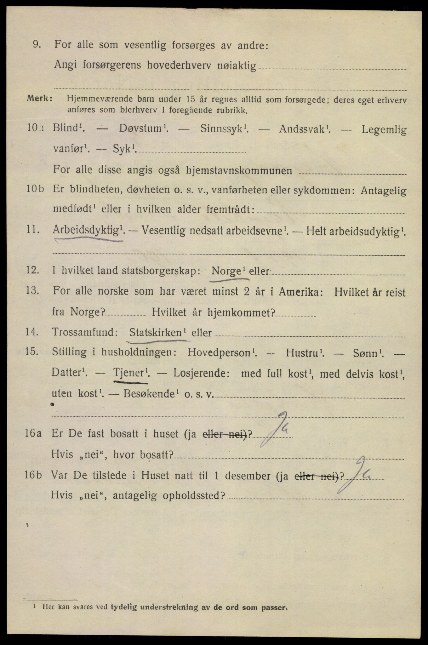 SAKO, 1920 census for Kragerø, 1920, p. 11068