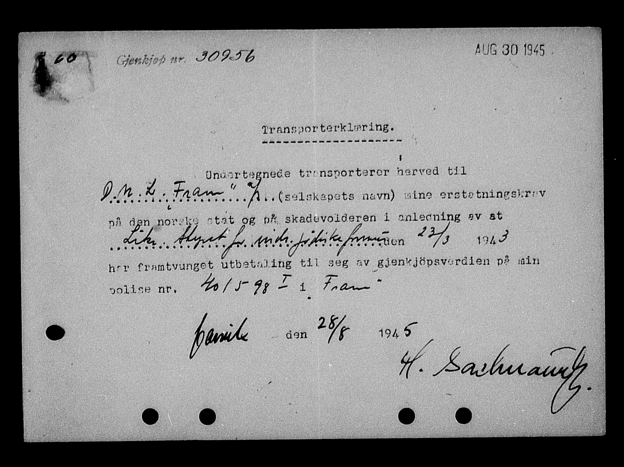 Justisdepartementet, Tilbakeføringskontoret for inndratte formuer, AV/RA-S-1564/H/Hc/Hcd/L1005: --, 1945-1947, p. 3