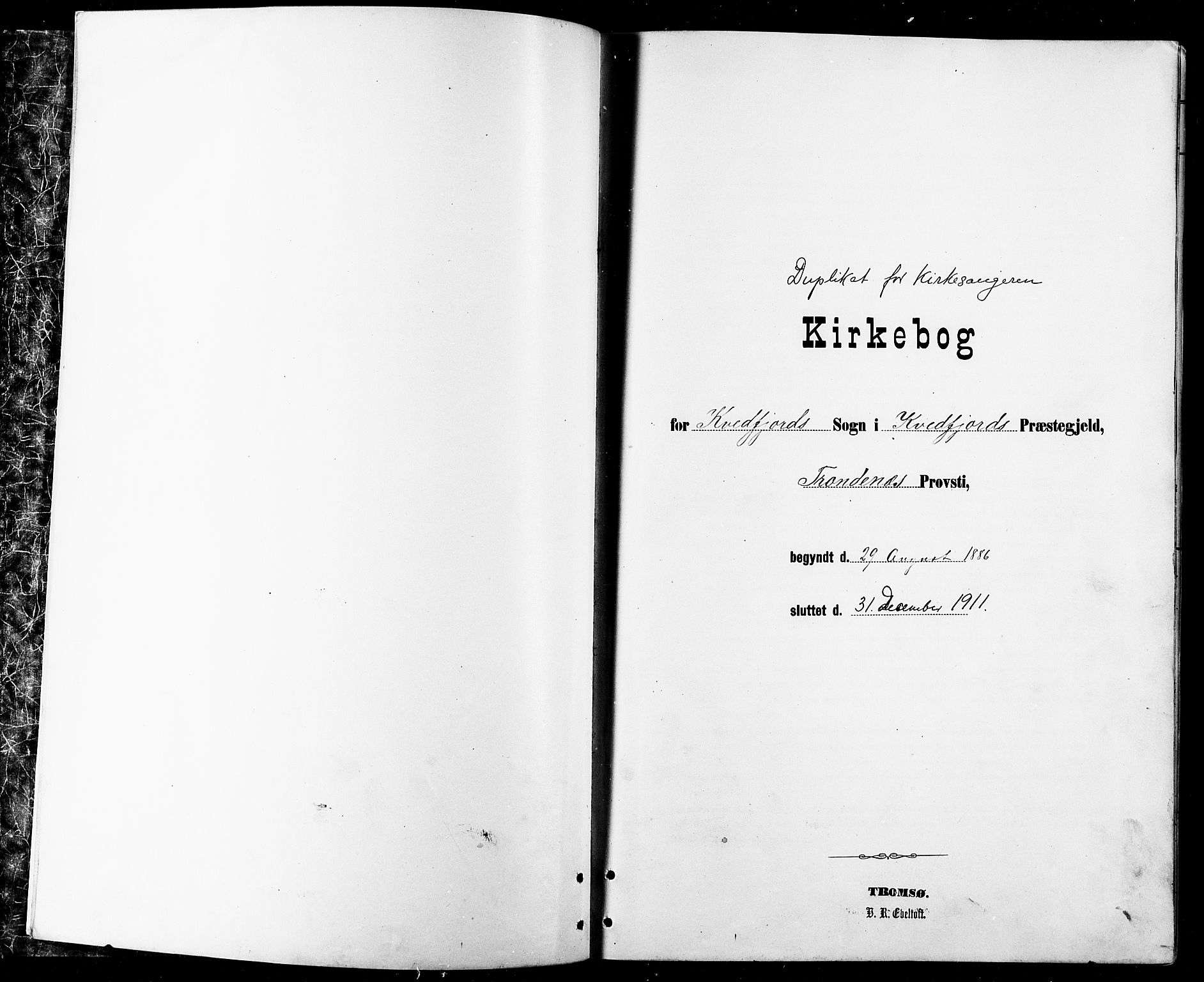 Kvæfjord sokneprestkontor, SATØ/S-1323/G/Ga/Gab/L0005klokker: Parish register (copy) no. 5, 1886-1911