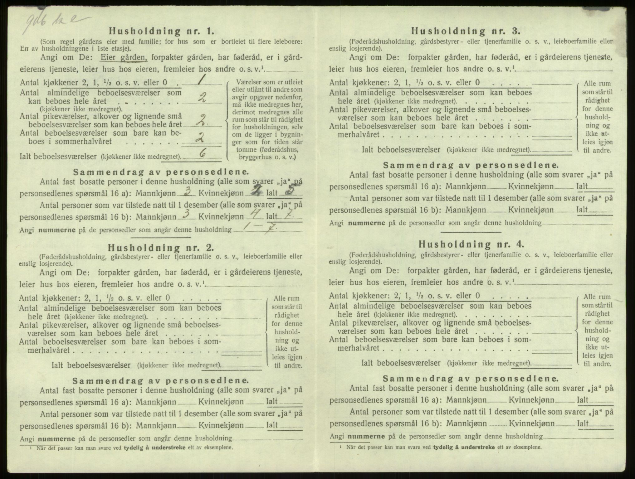 SAB, 1920 census for Borgund, 1920, p. 79