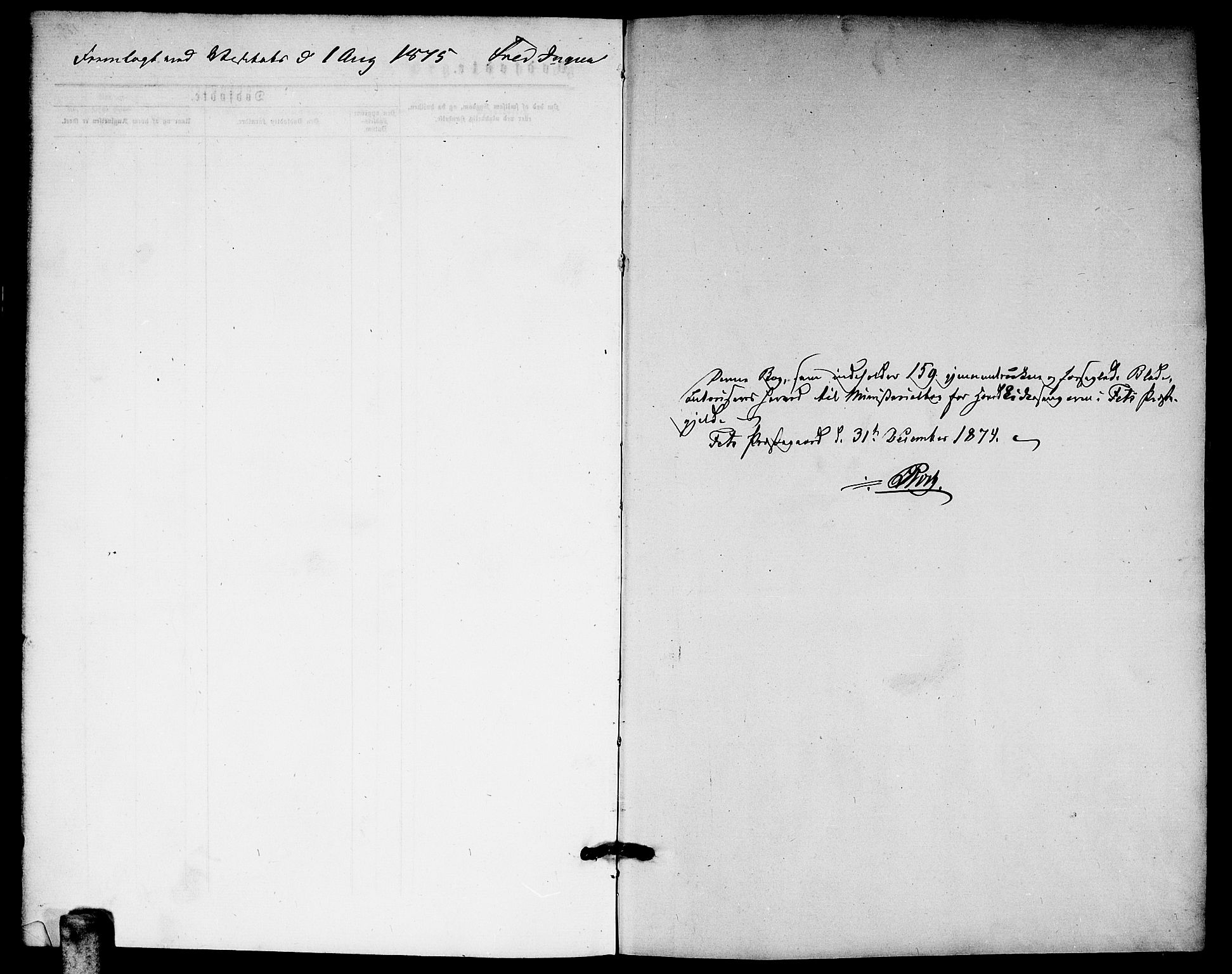 Fet prestekontor Kirkebøker, SAO/A-10370a/G/Ga/L0005: Parish register (copy) no. I 5, 1875-1877