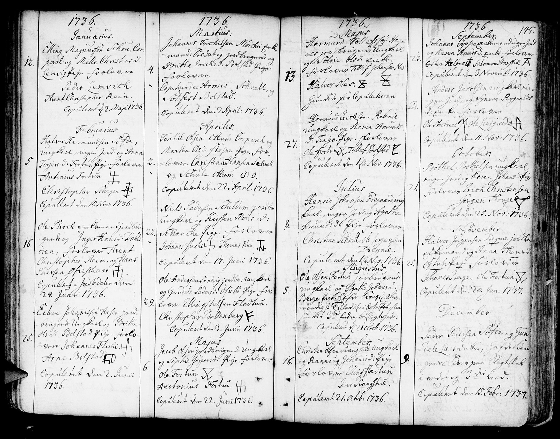 Luster sokneprestembete, AV/SAB-A-81101/H/Haa/Haaa/L0001: Parish register (official) no. A 1, 1731-1803, p. 145