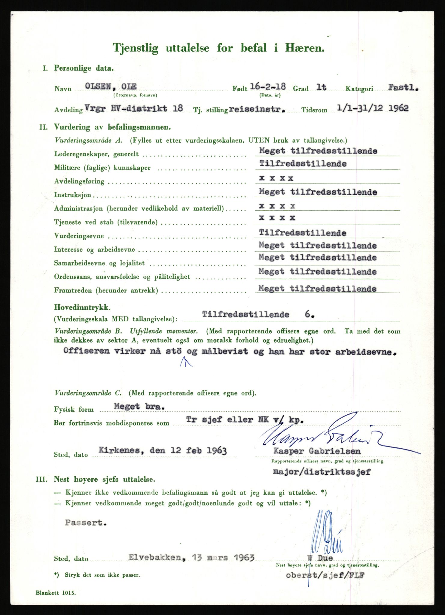 Forsvaret, Varanger bataljon, AV/RA-RAFA-2258/1/D/L0456: Rulleblad og tjenesteuttalelser for befal født 1916-1919 og 1921-1923, 1916-1923, p. 251