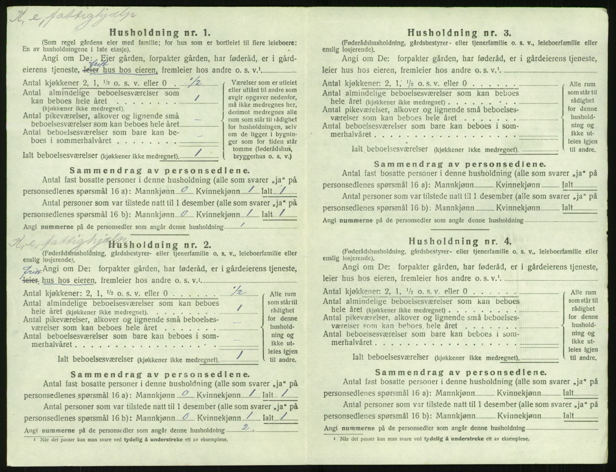 SAK, 1920 census for Holt, 1920, p. 585