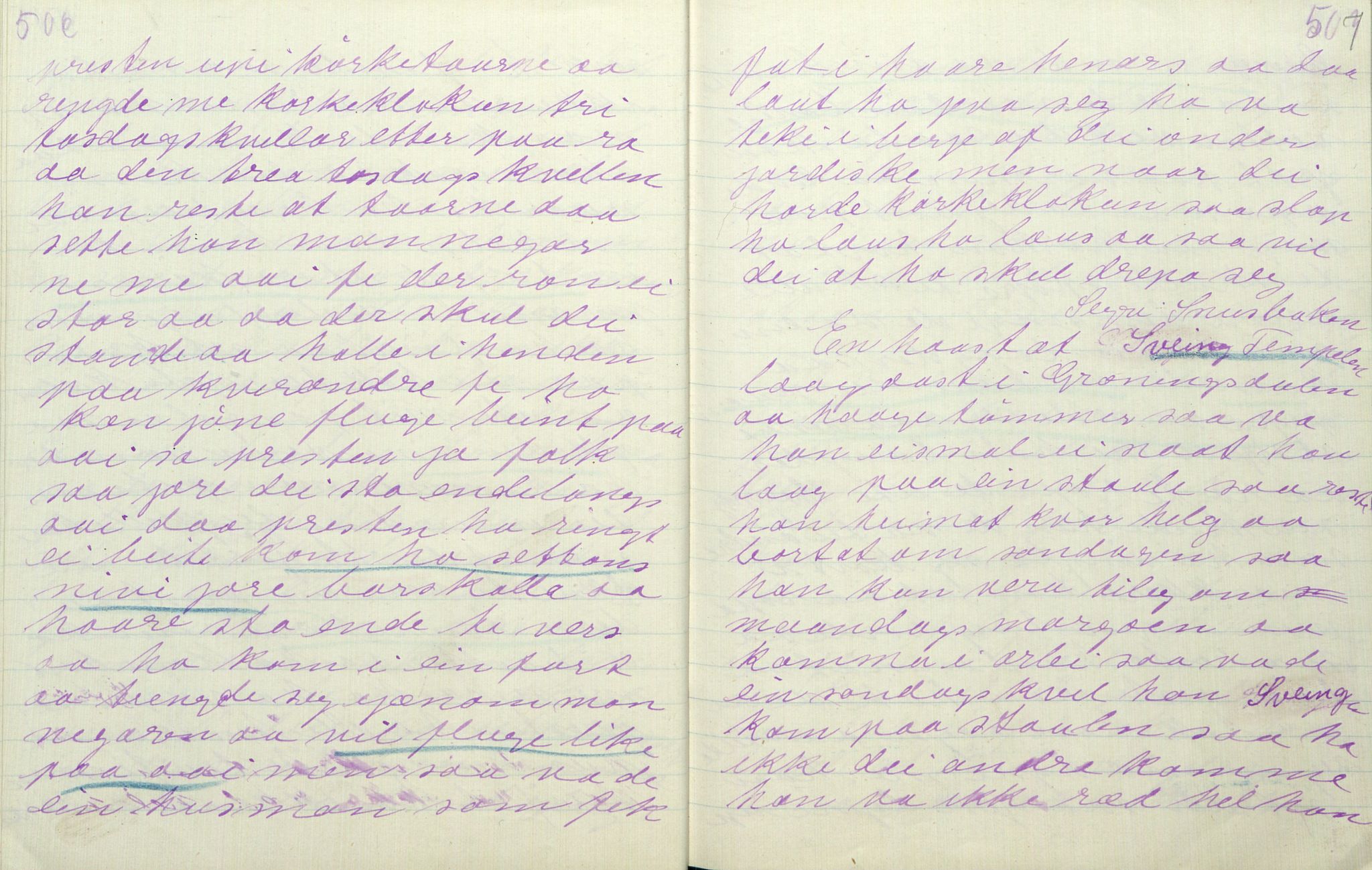 Rikard Berge, TEMU/TGM-A-1003/F/L0011/0011: 381-399 / 391 Oppskrifter av Gunnhild Kivle, 1918-1919, p. 506-507