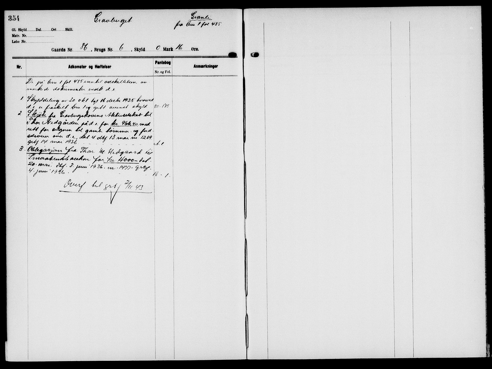 Solør tingrett, AV/SAH-TING-008/H/Ha/Hak/L0006: Mortgage register no. VI, 1900-1935, p. 354