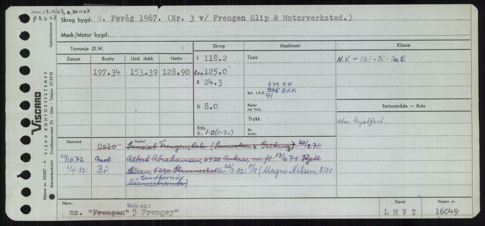 Sjøfartsdirektoratet med forløpere, Skipsmålingen, RA/S-1627/H/Ha/L0002/0001: Fartøy, Eik-Hill / Fartøy, Eik-F, p. 781