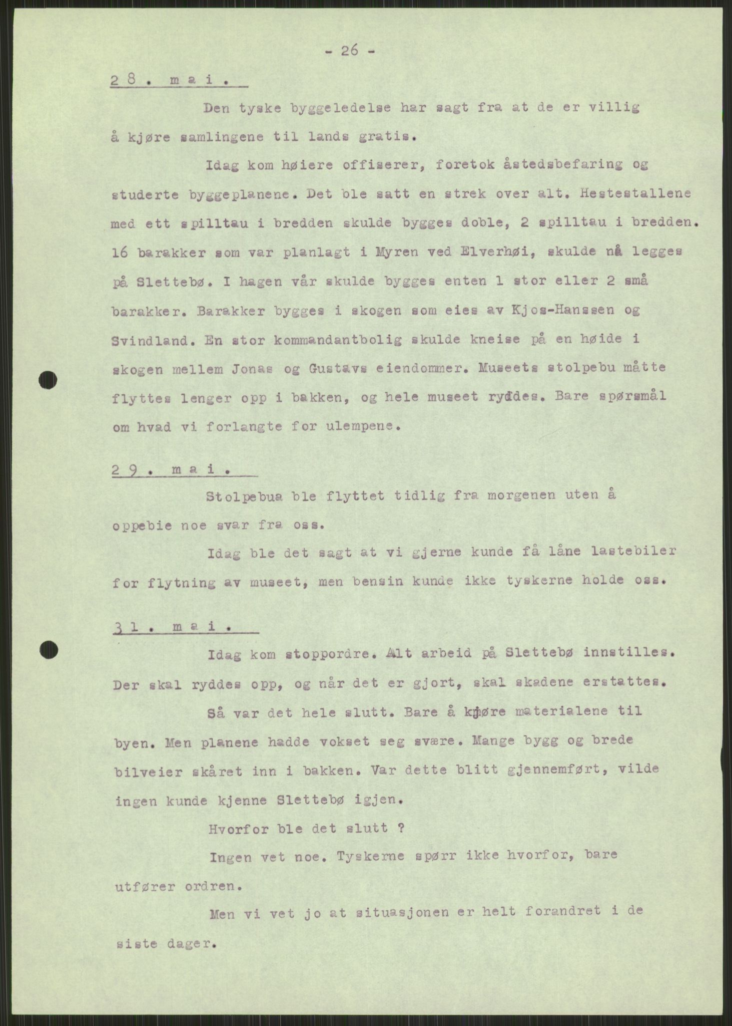 Forsvaret, Forsvarets krigshistoriske avdeling, AV/RA-RAFA-2017/Y/Ya/L0015: II-C-11-31 - Fylkesmenn.  Rapporter om krigsbegivenhetene 1940., 1940, p. 76