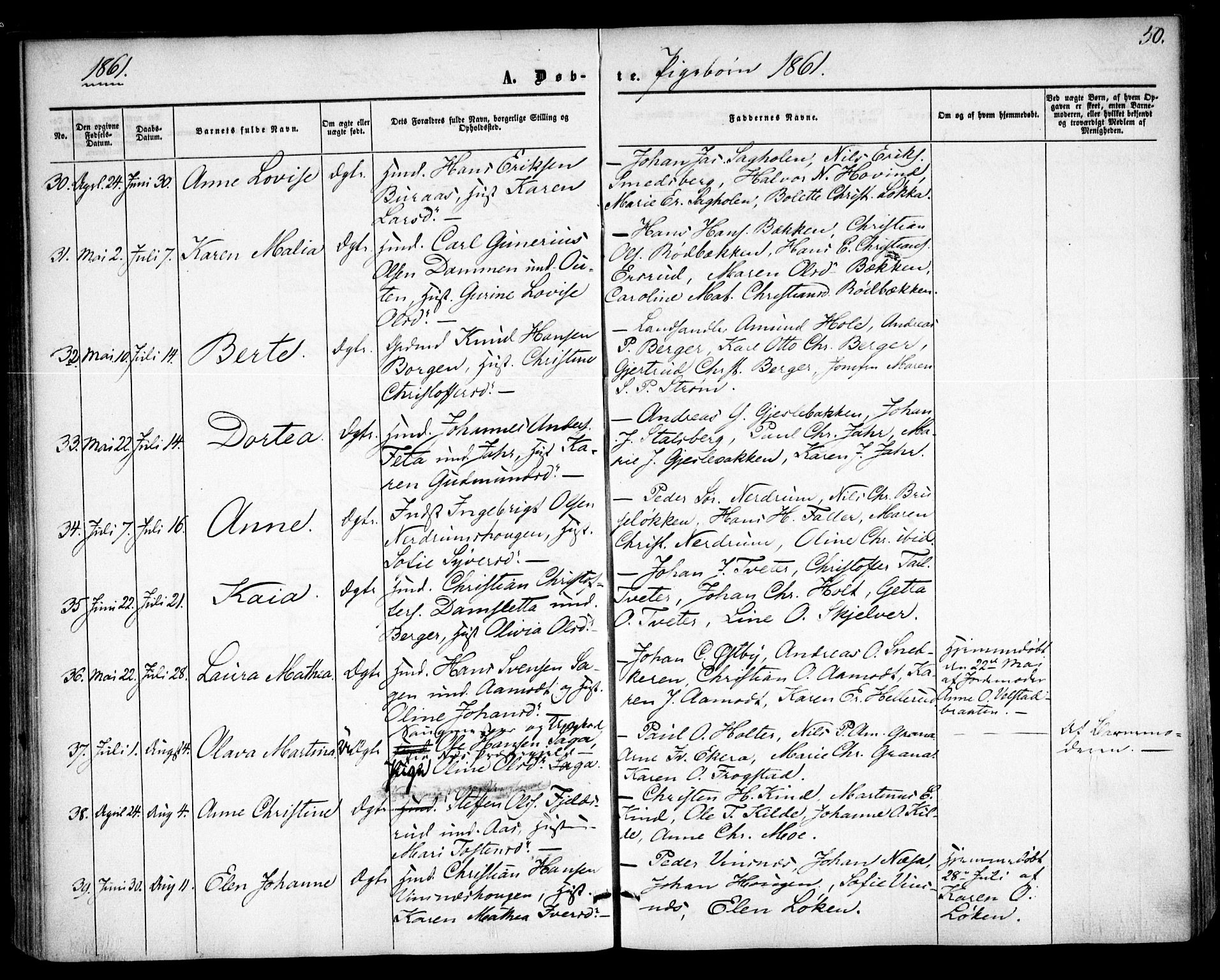 Fet prestekontor Kirkebøker, SAO/A-10370a/F/Fa/L0011: Parish register (official) no. I 11, 1857-1866, p. 50