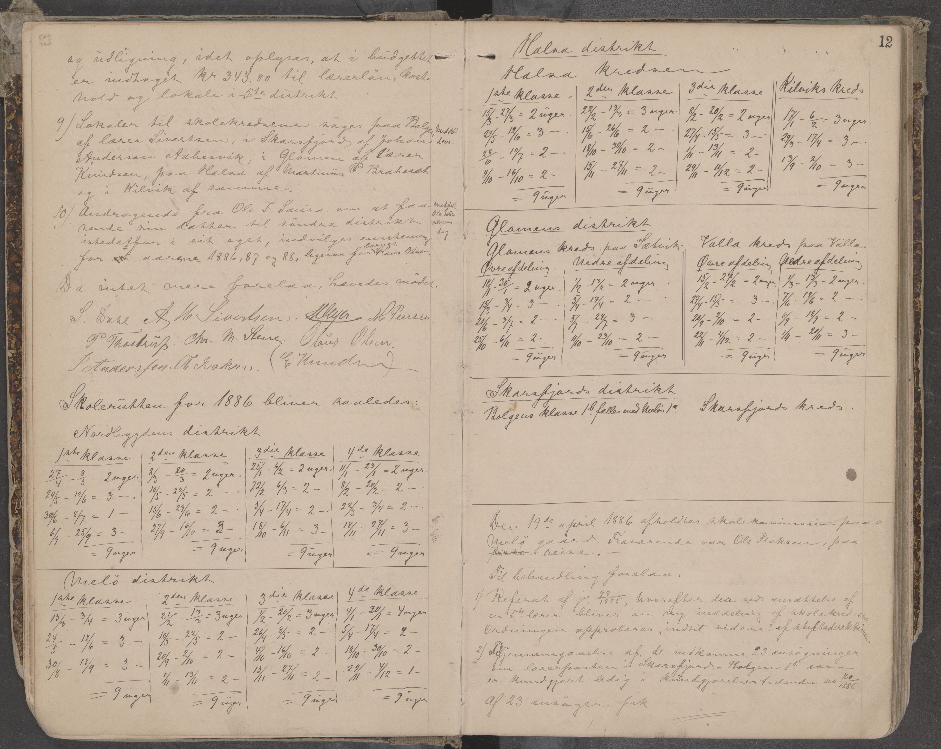 Meløy kommune. Skolestyret, AIN/K-18370.510/100/L0002: Møtebok, 1889-1909, p. 12